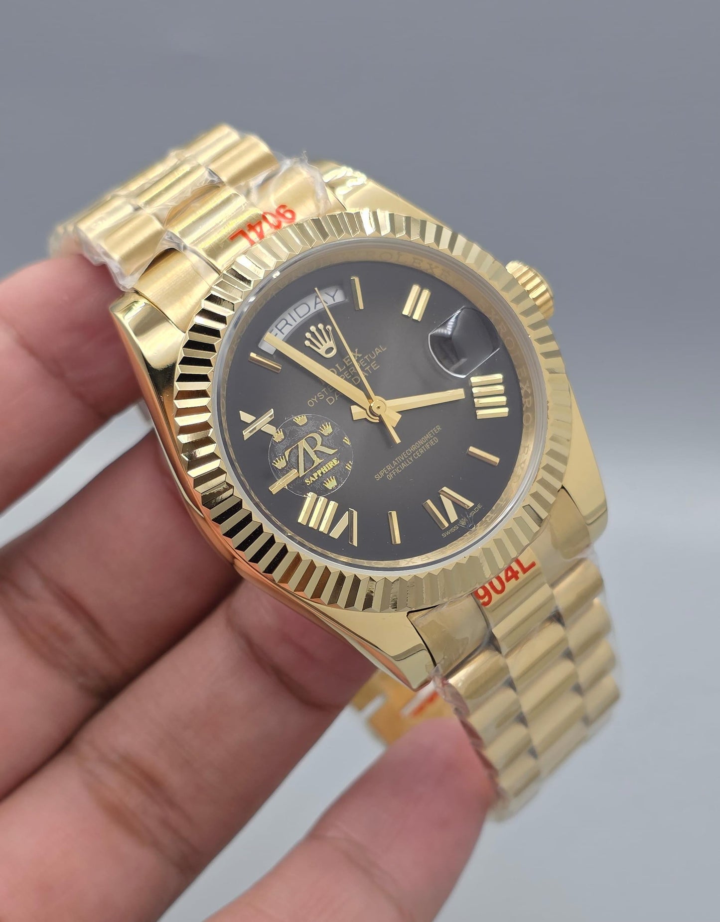 Luxury Day-Date Watch – Grey Dial