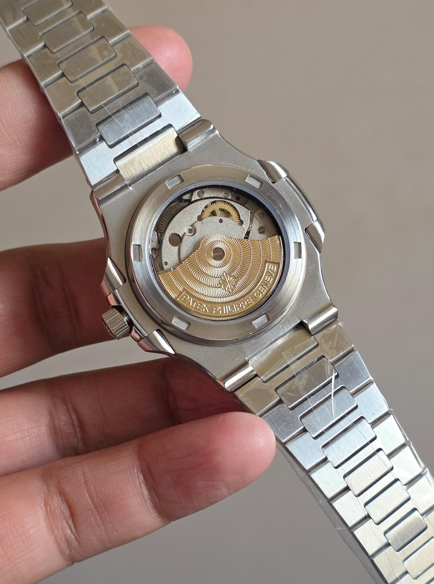 Luxury Automatic Watch – Full Calendar & Moonphase Steel with Black Dial