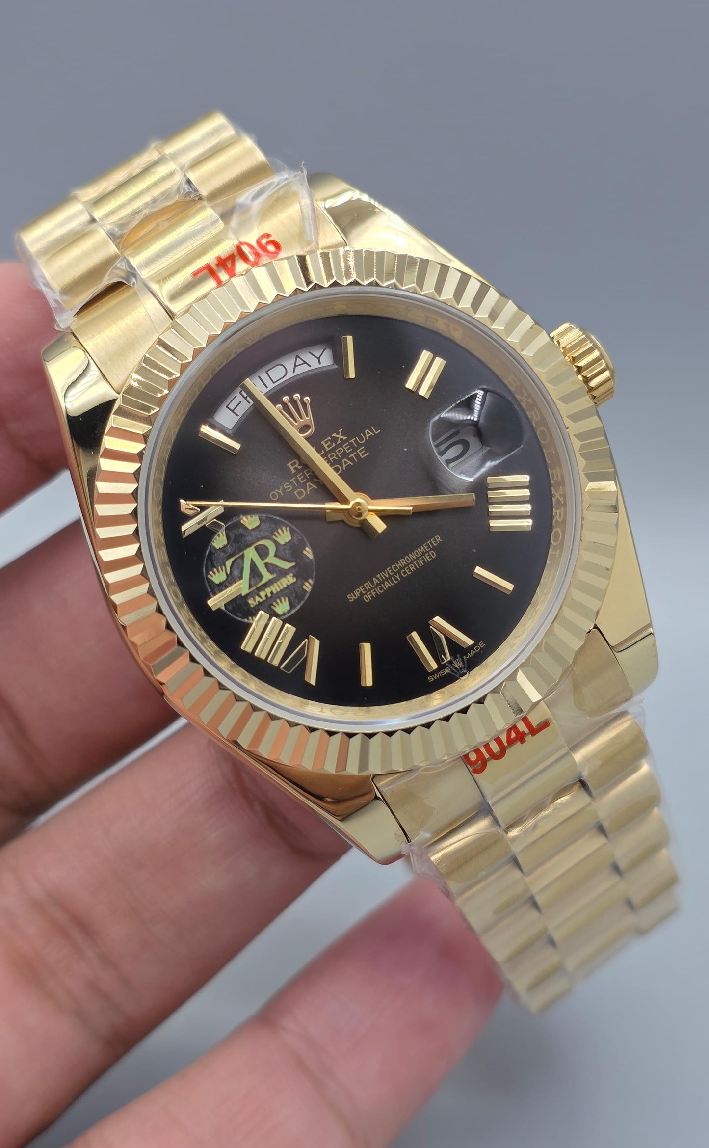 Luxury Day-Date Watch – Grey Dial