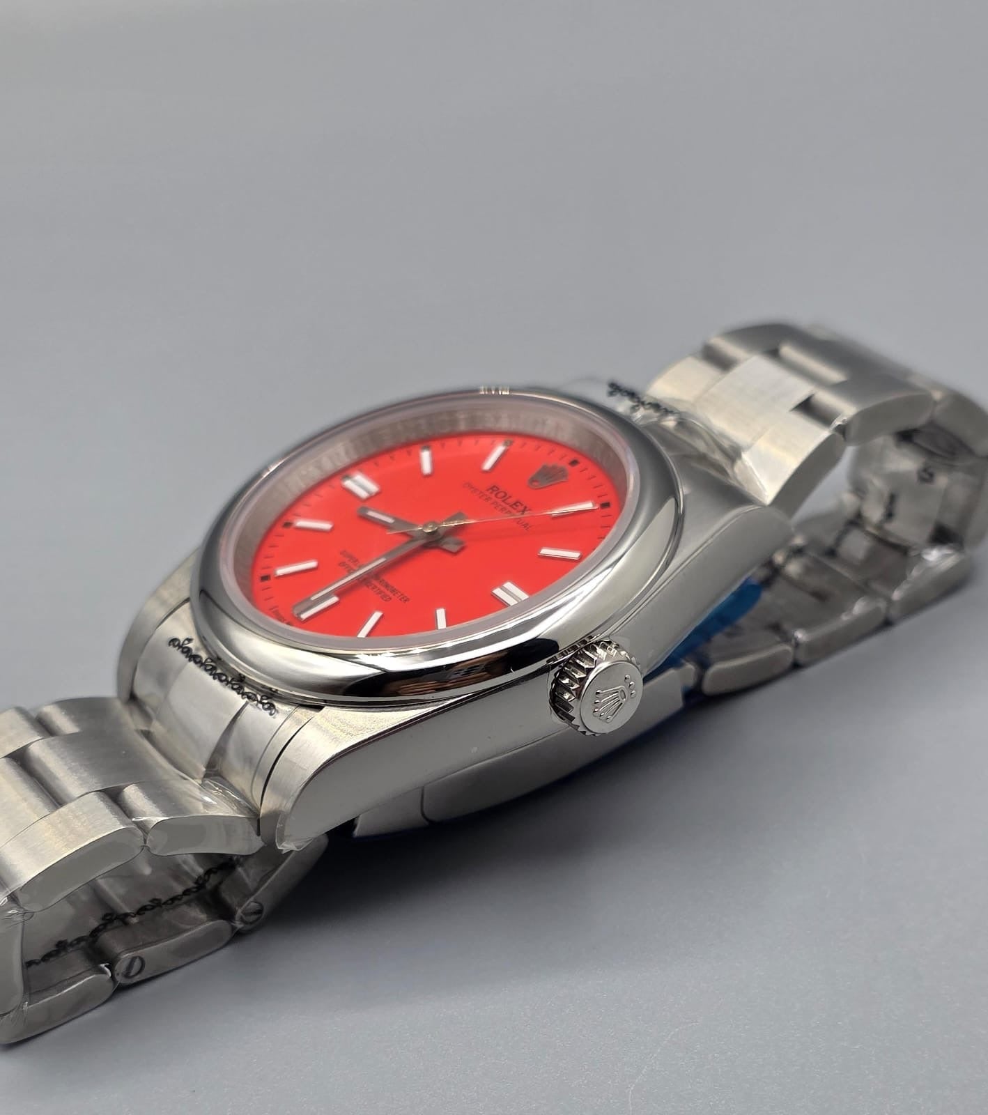 Luxury Orange Dial Watch – Stainless Steel