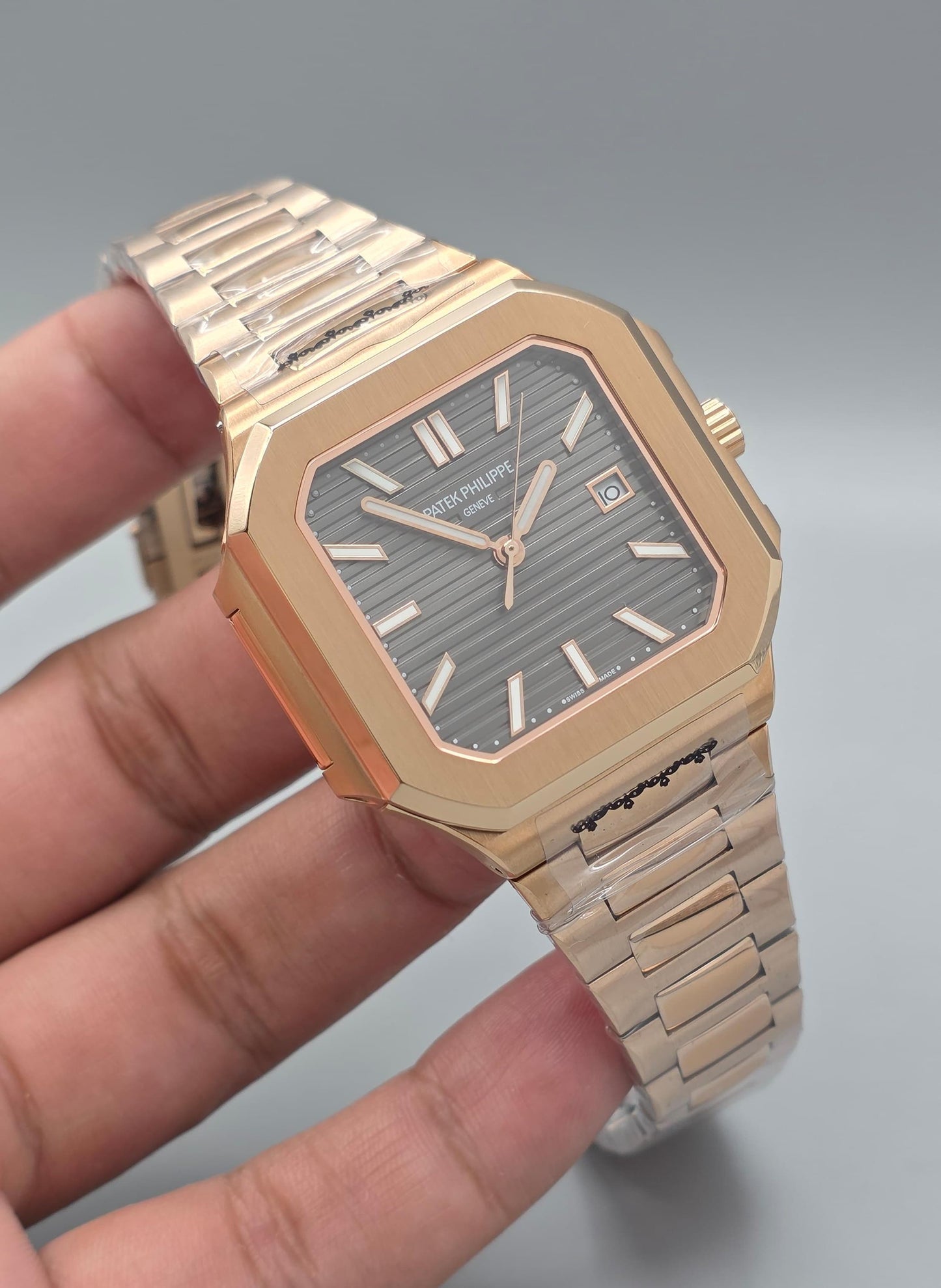 Premium Luxury Men’s Watch – Rose Gold, Automatic Datejust, Grey Dial