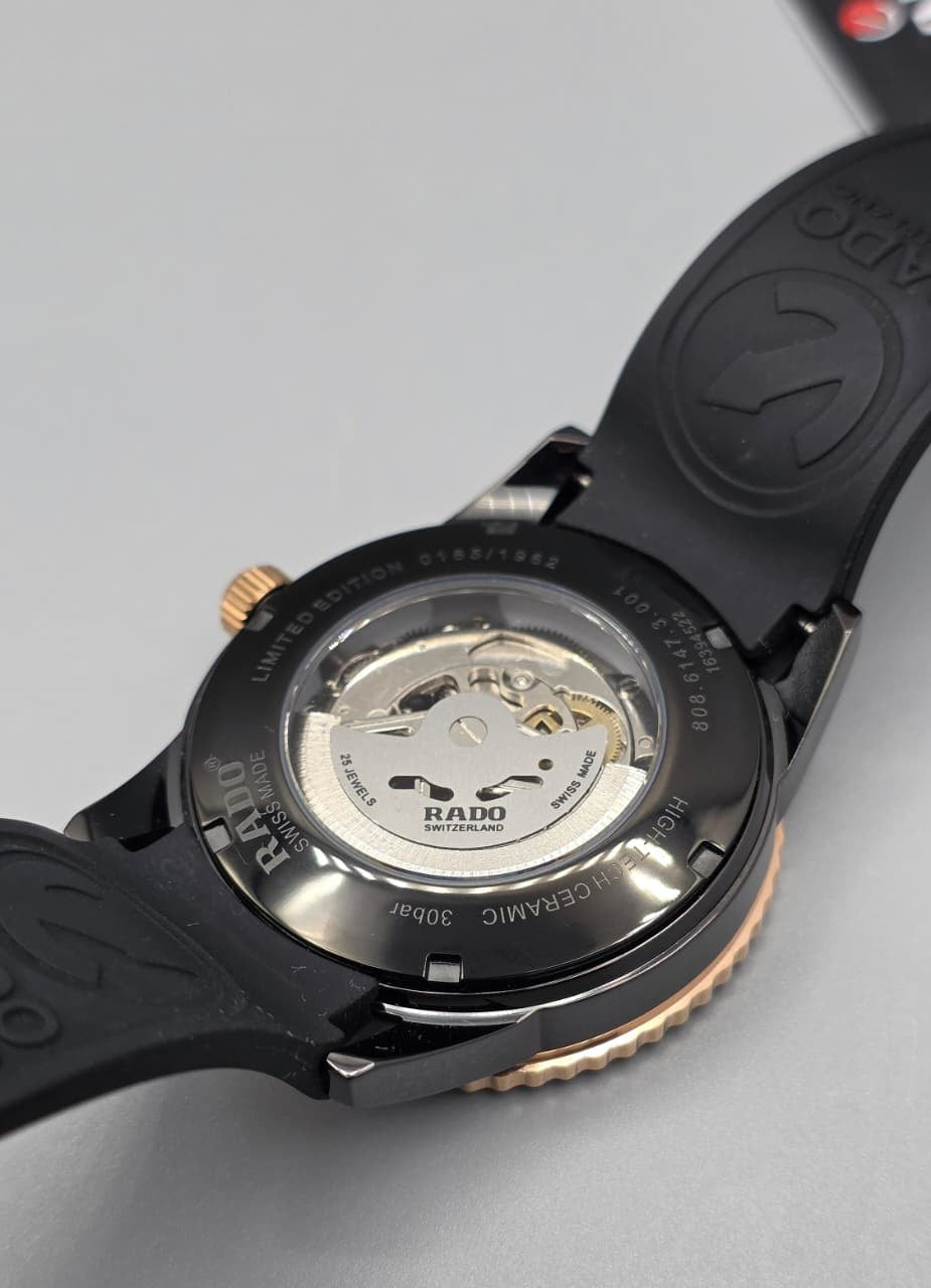 Luxury Black Skeleton Dial Watch - Rubber Strap