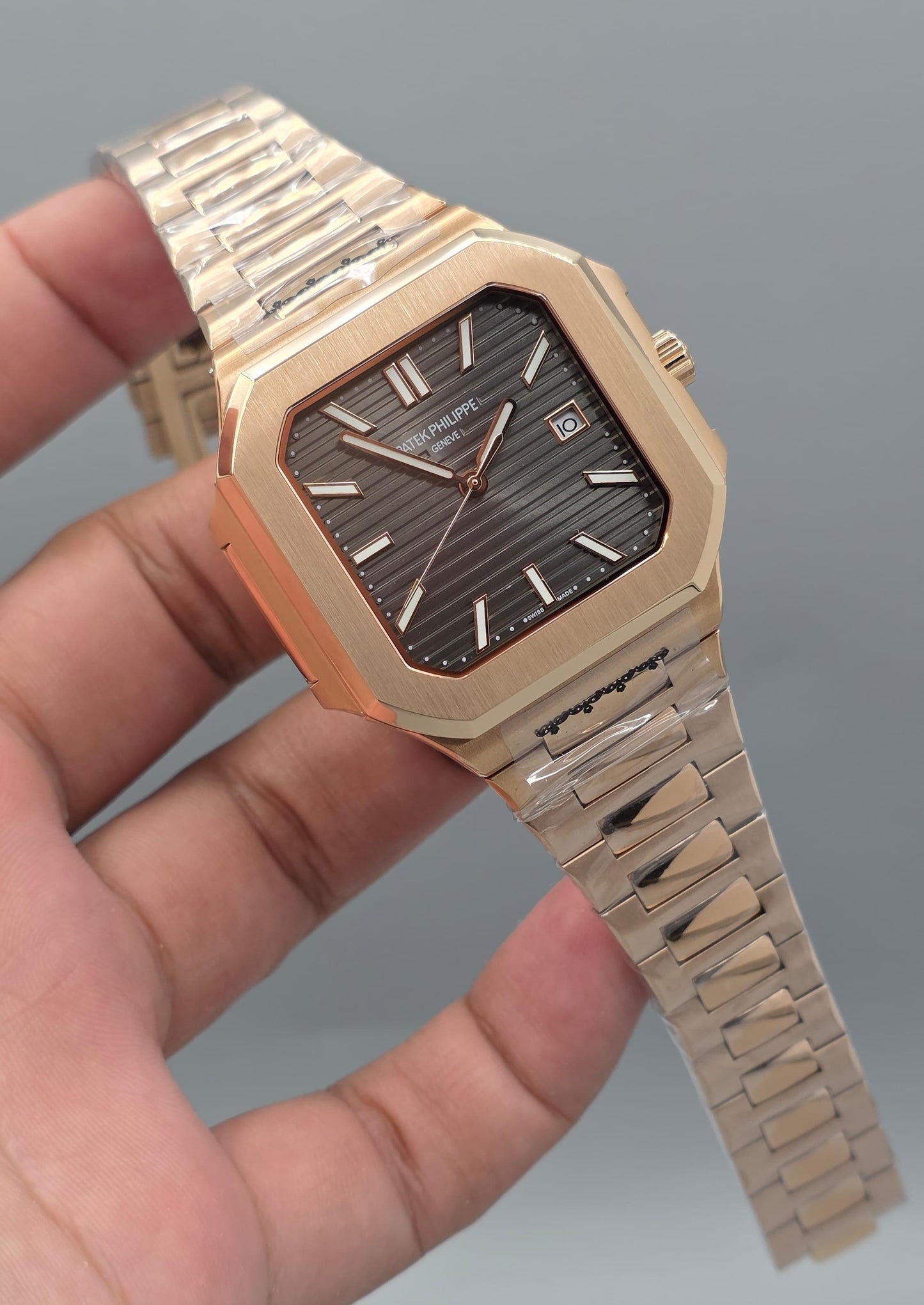 Premium Luxury Men’s Watch – Rose Gold, Automatic Datejust, Grey Dial