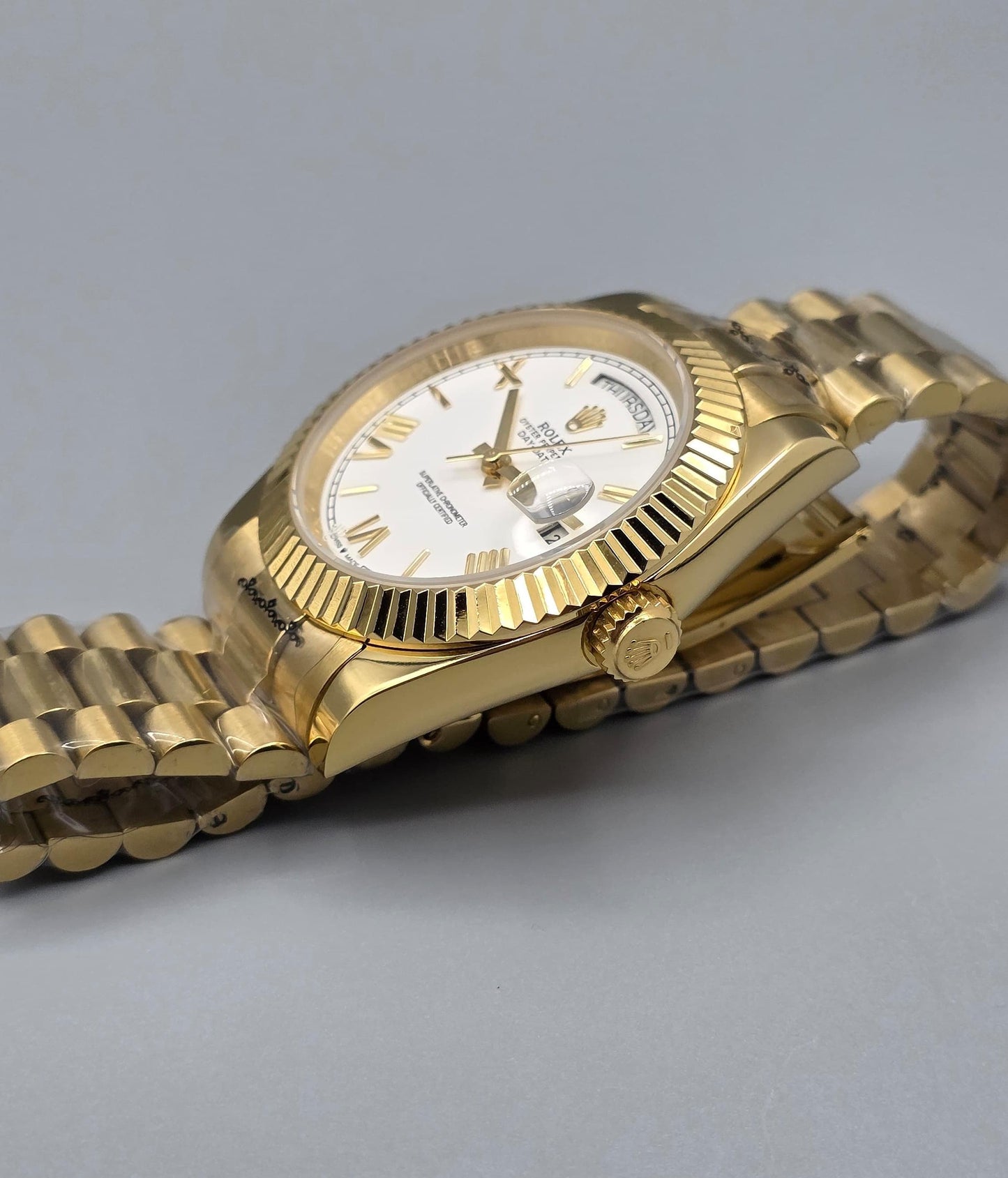 High Quality Luxury Branded Watch - Day-Date White Dial