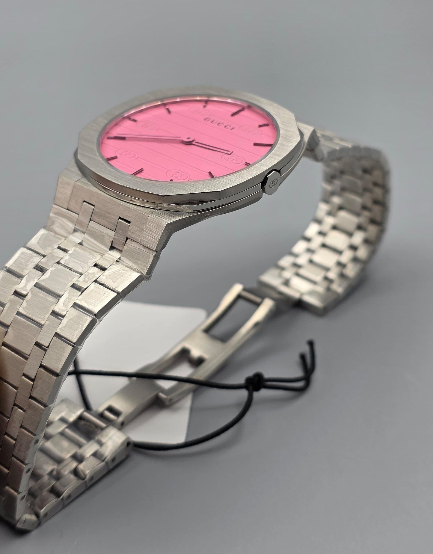 Luxury Ultra Slim Watch – Silver with Pink Dial