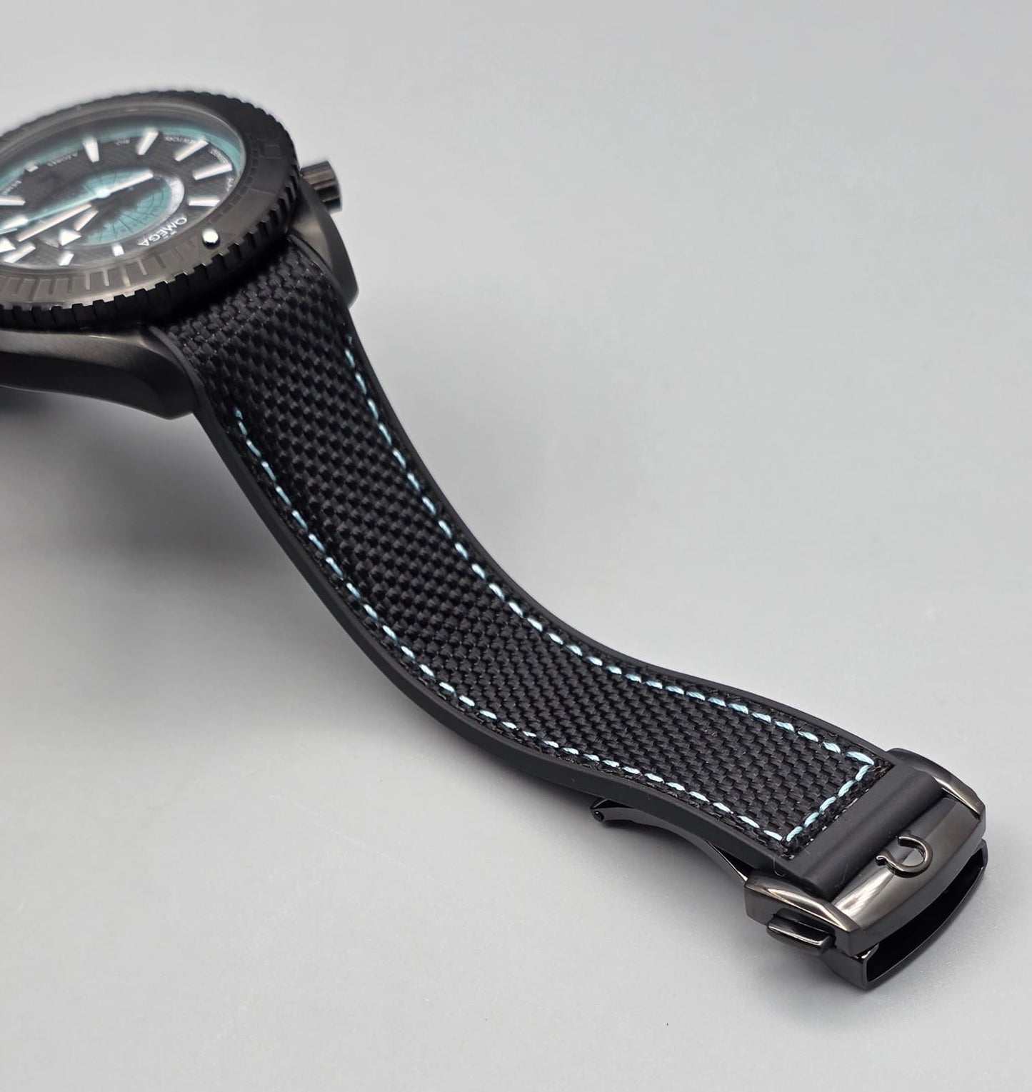 Premium Black & Blue Worldtimer Automatic Watch