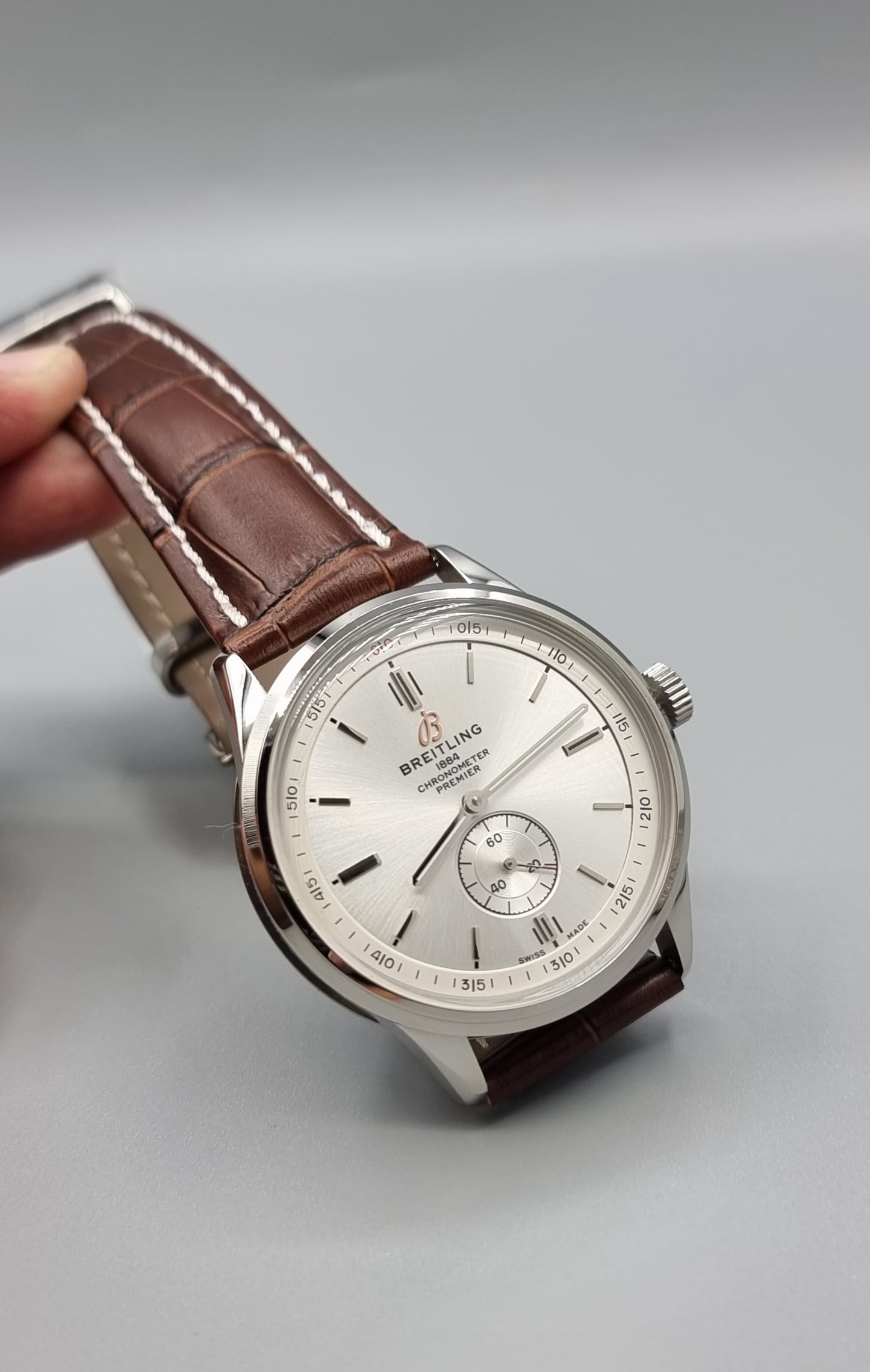 High Quality Luxury Branded Watch - Silver & Brown