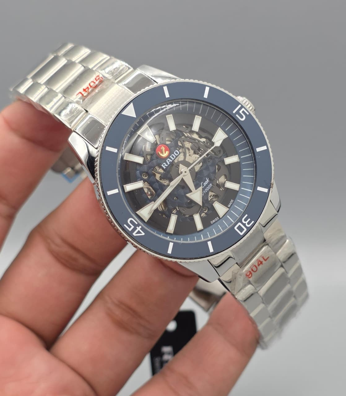 Luxury Skeleton Dial Watch – Automatic, Sapphire Bezel