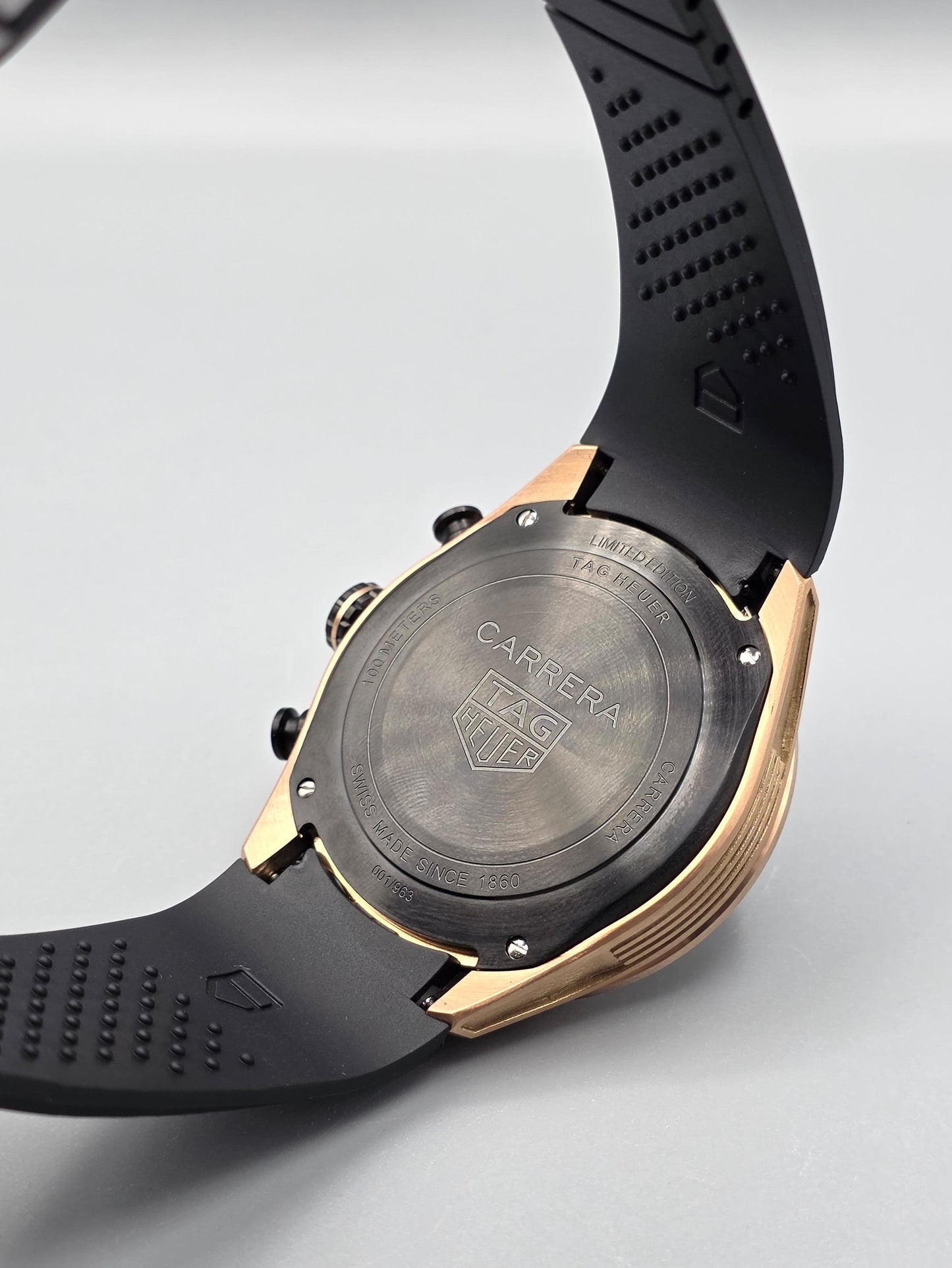 Luxury Chronograph Watch – Black & Rose Gold Edition