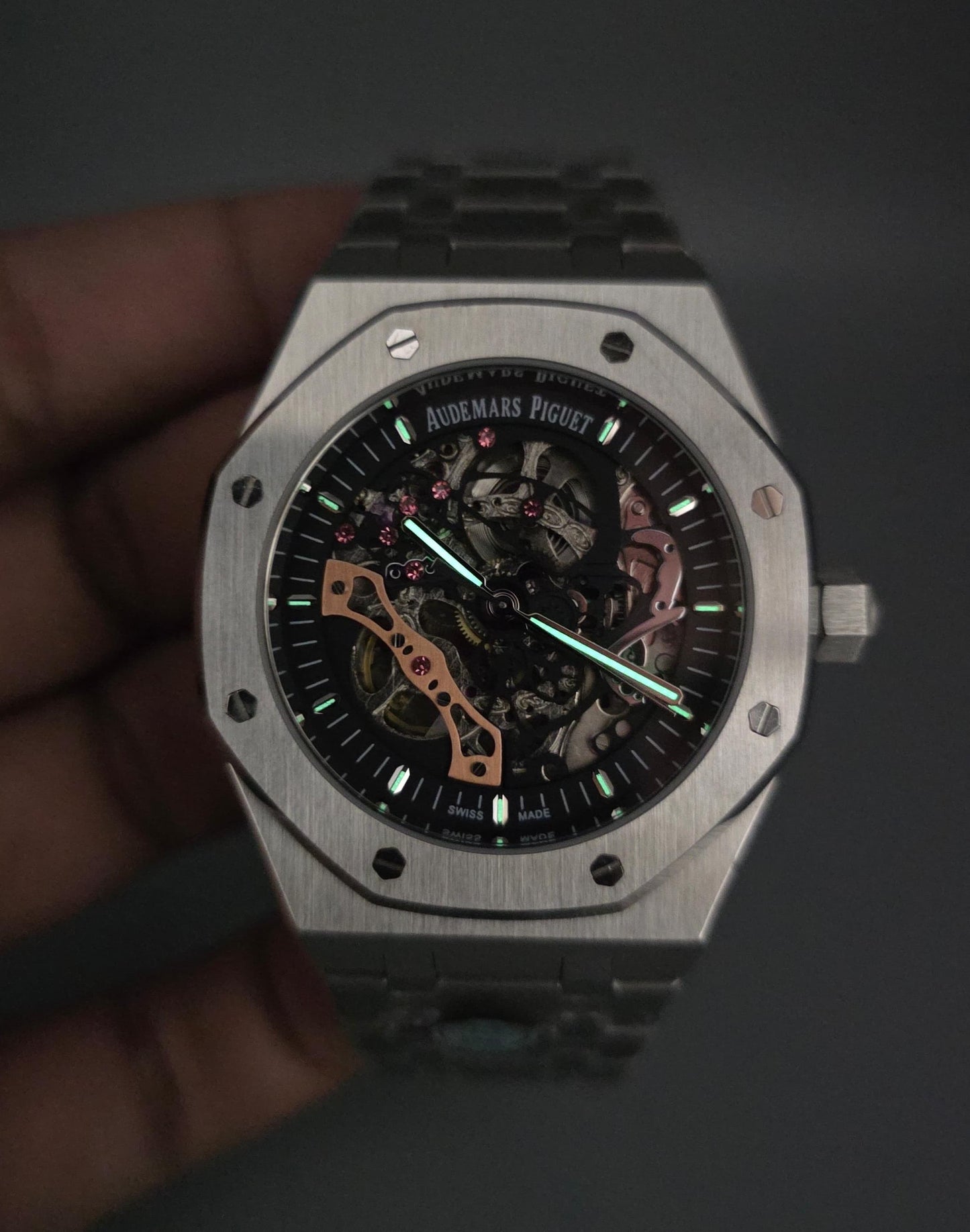 Luxury Skeleton Dial Watch – Automatic Open Heart