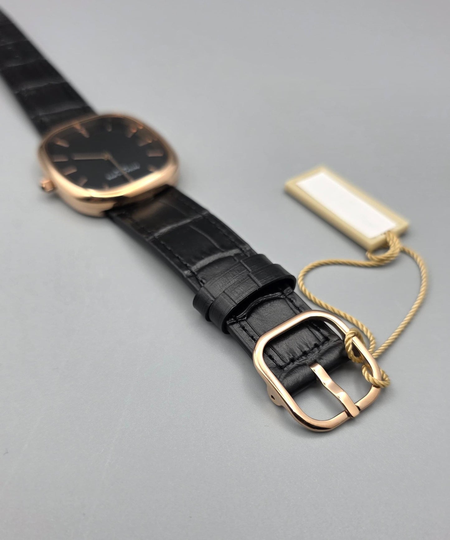 Luxury Dress Watch – Golden Ellipse Rose Gold Black Edition