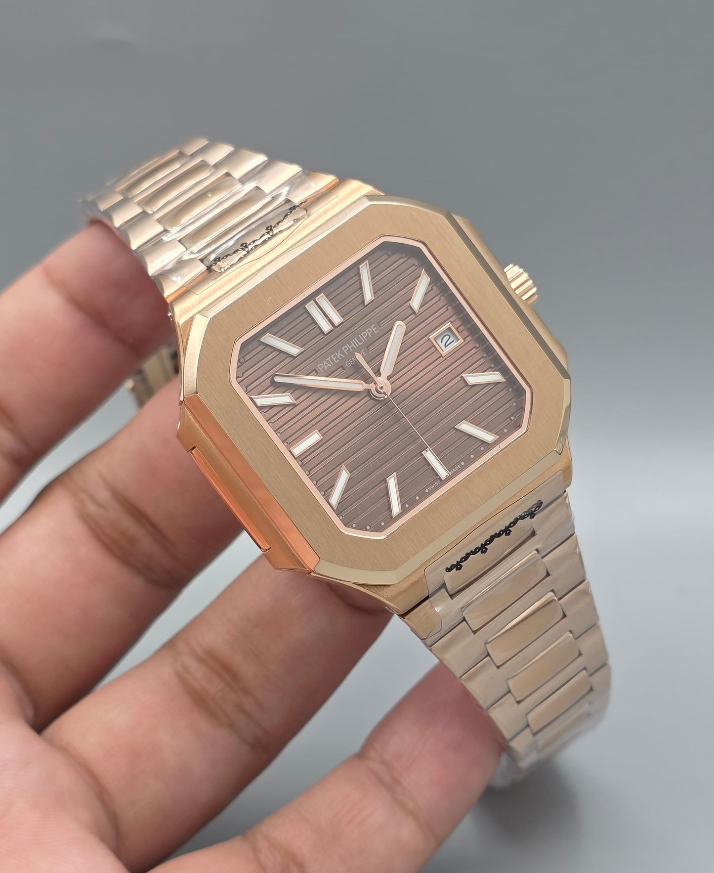 Premium Luxury Men’s Watch – Rose Gold, Automatic Datejust, Brown Dial