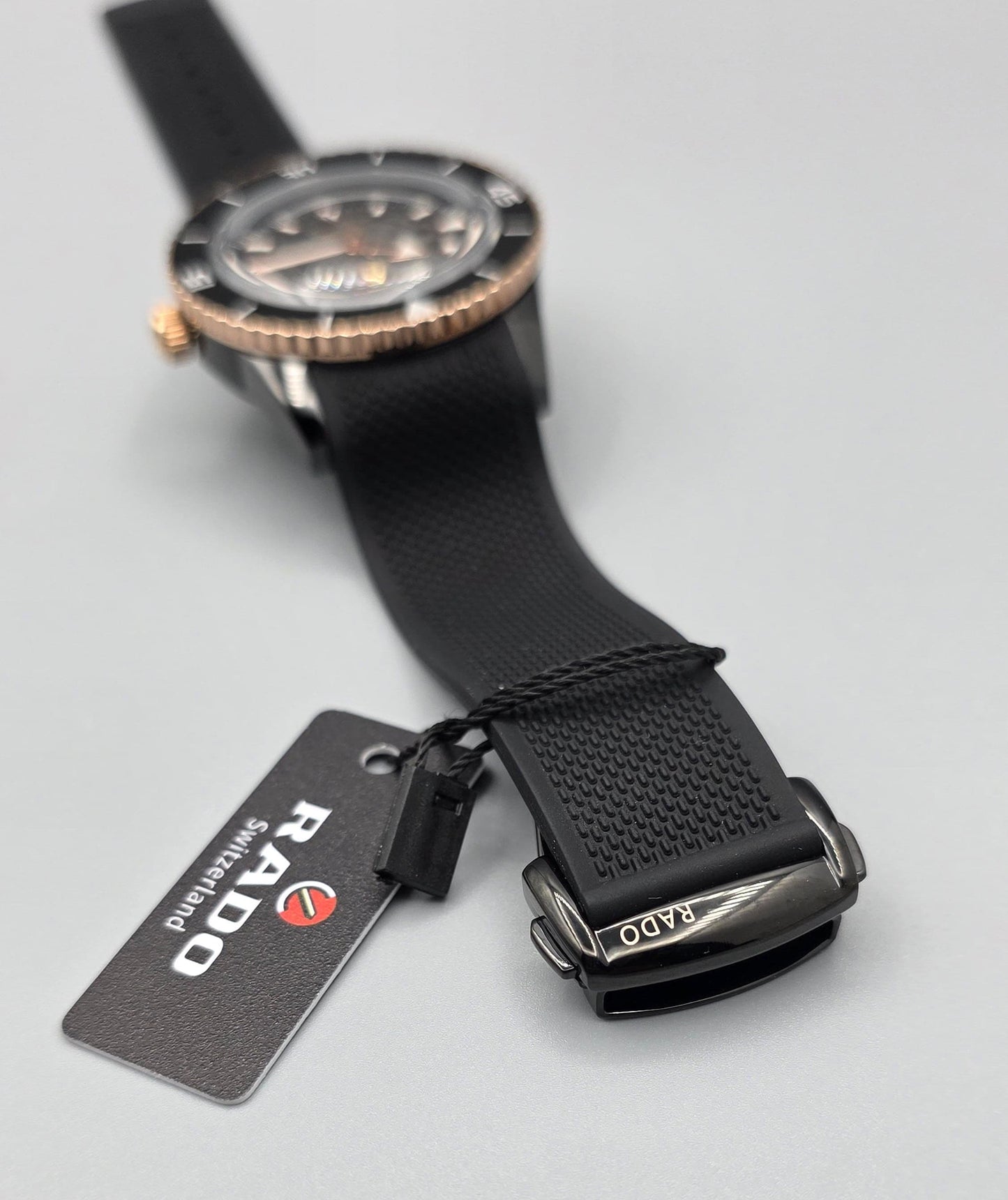 Luxury Black Skeleton Dial Watch - Rubber Strap