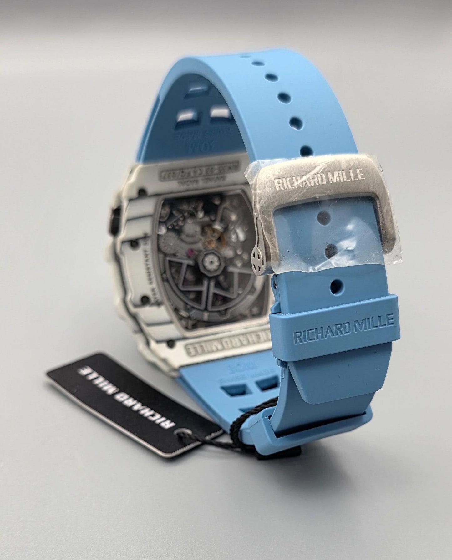 Luxury Skeleton Sport Watch – Ice Blue Lightweight Edition