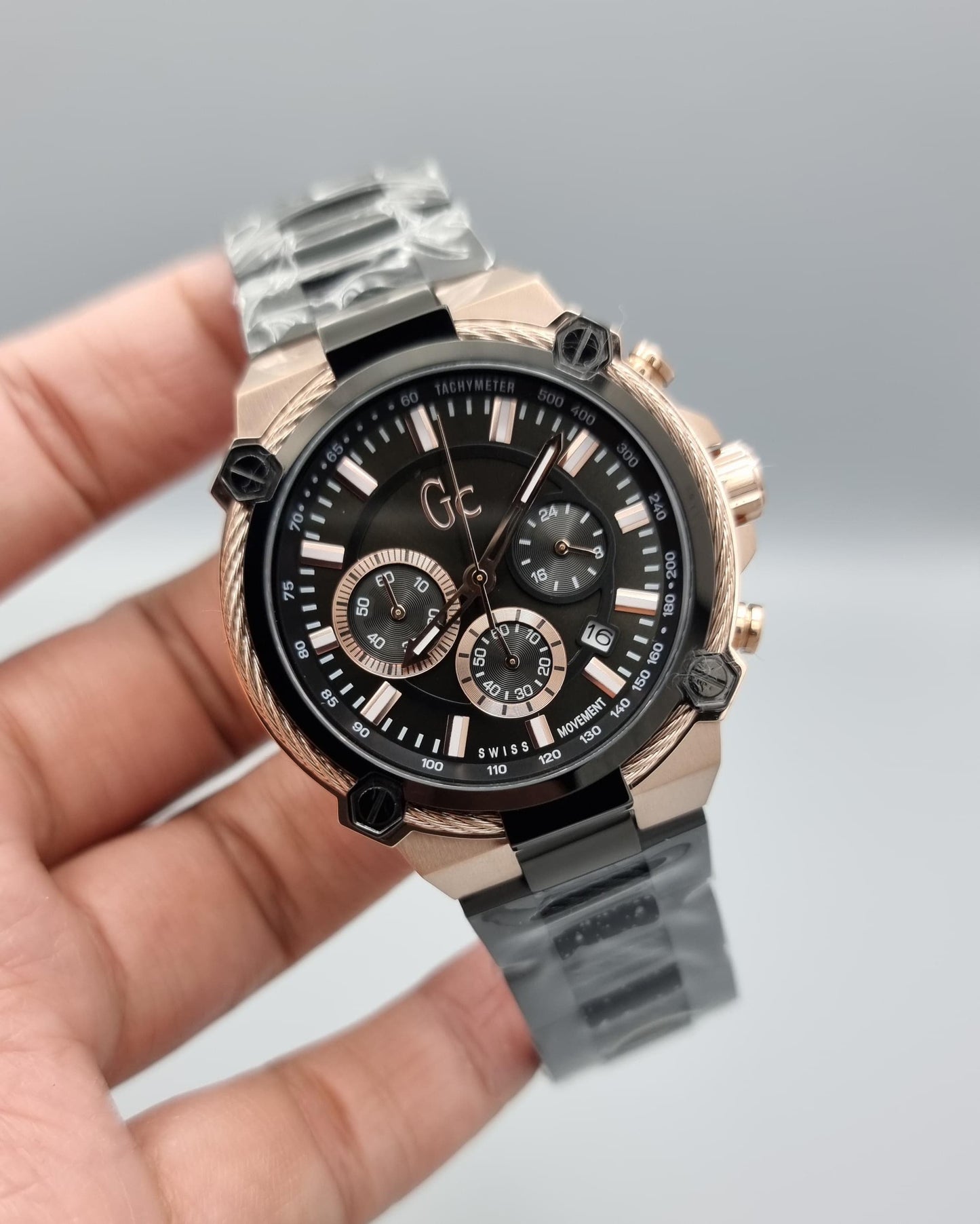 High Quality Luxury Branded Watch - Black & Rose
