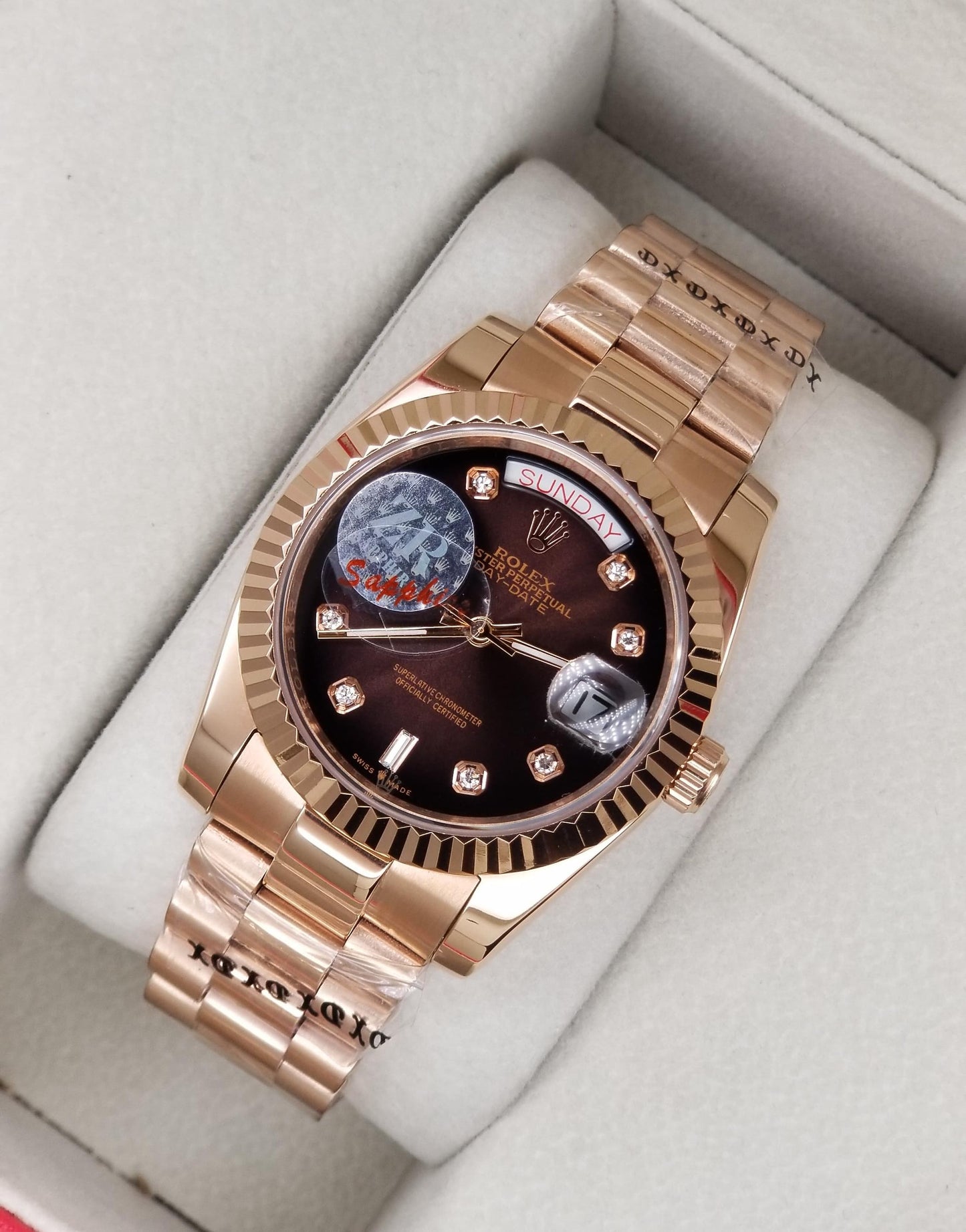 High Quality Luxury Branded Watch - Rose Gold
