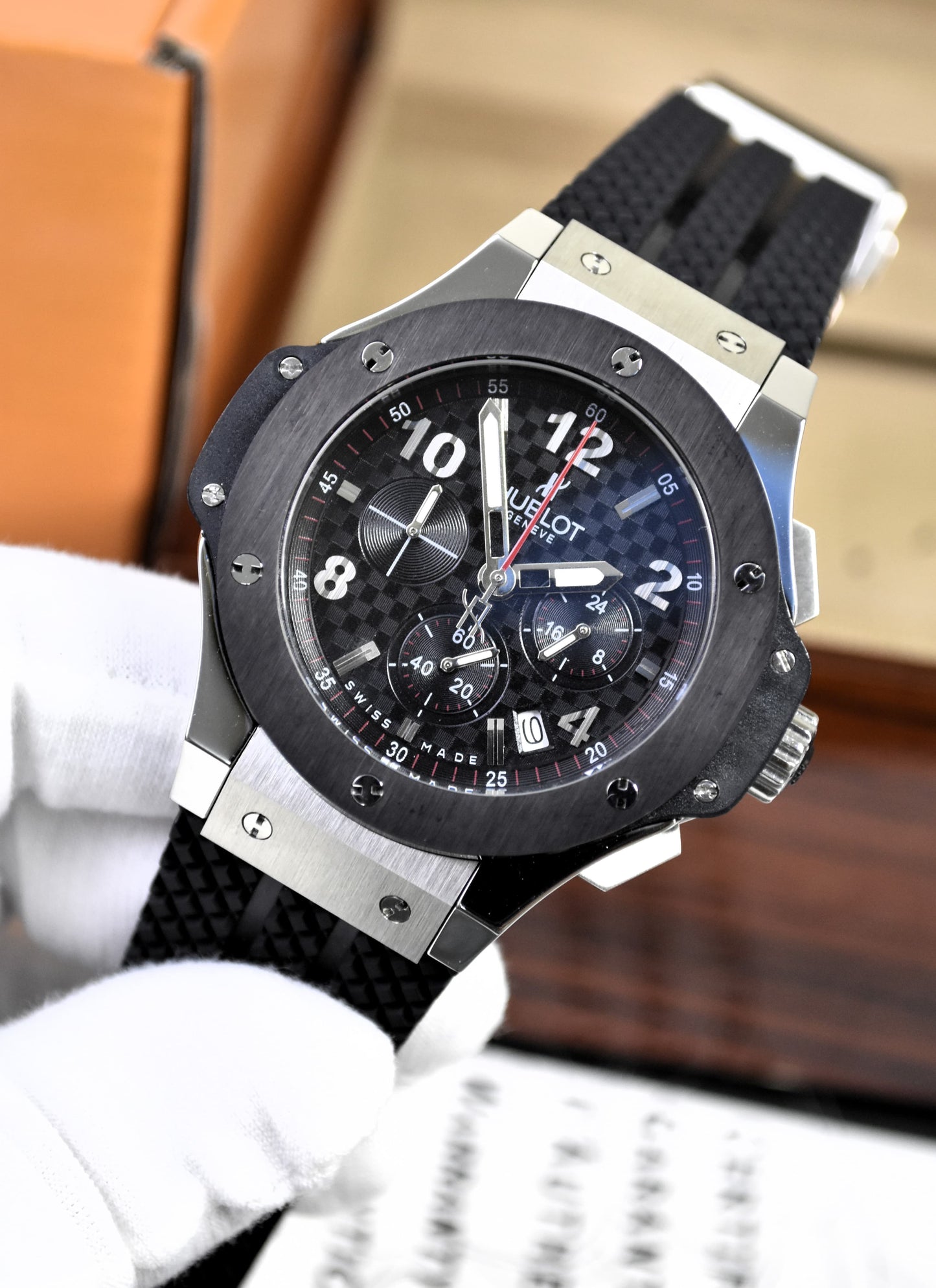 High Quality Luxury Branded Watch - Silver Black
