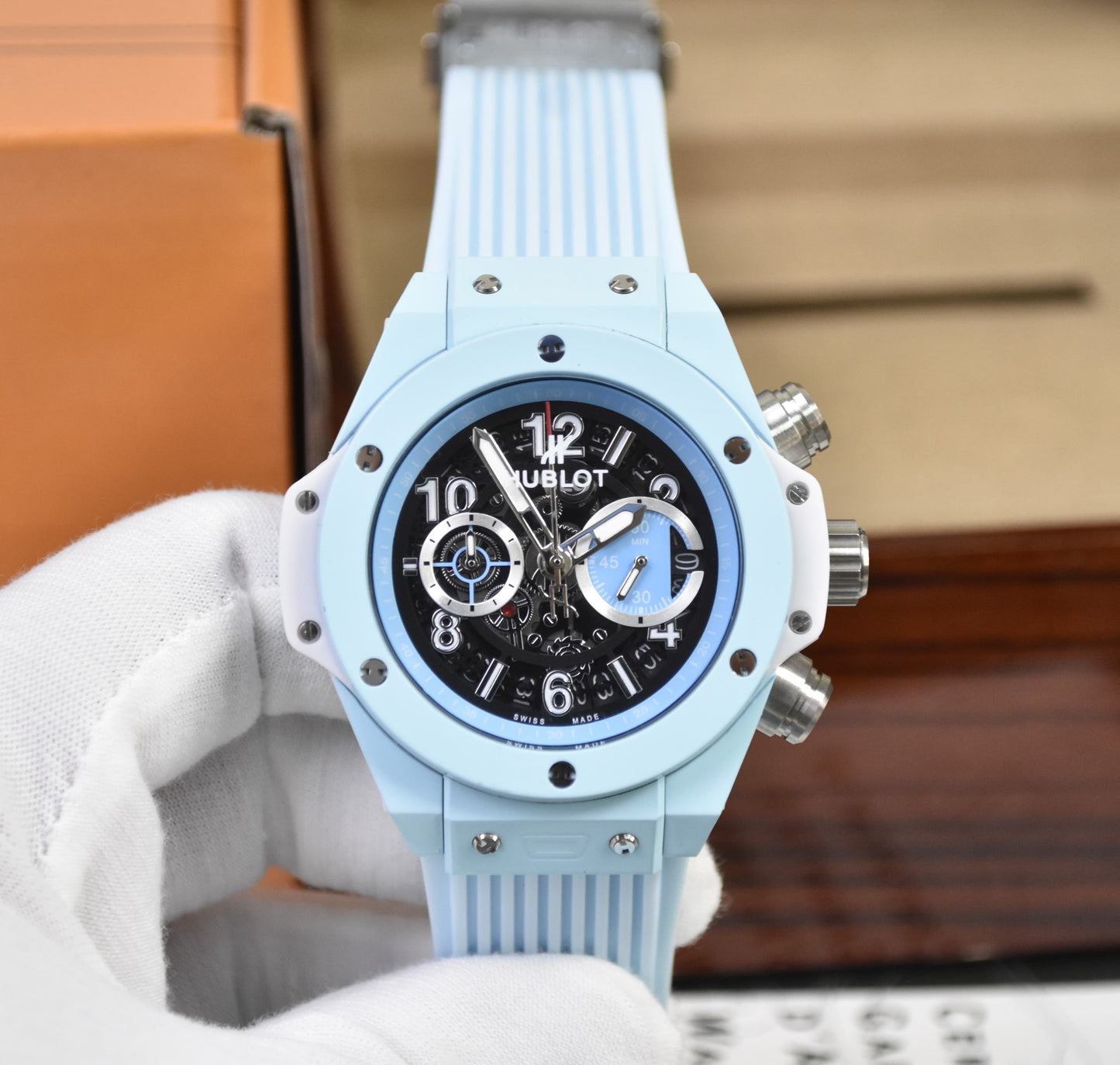 High Quality Luxury Branded Watch - Sky Blue