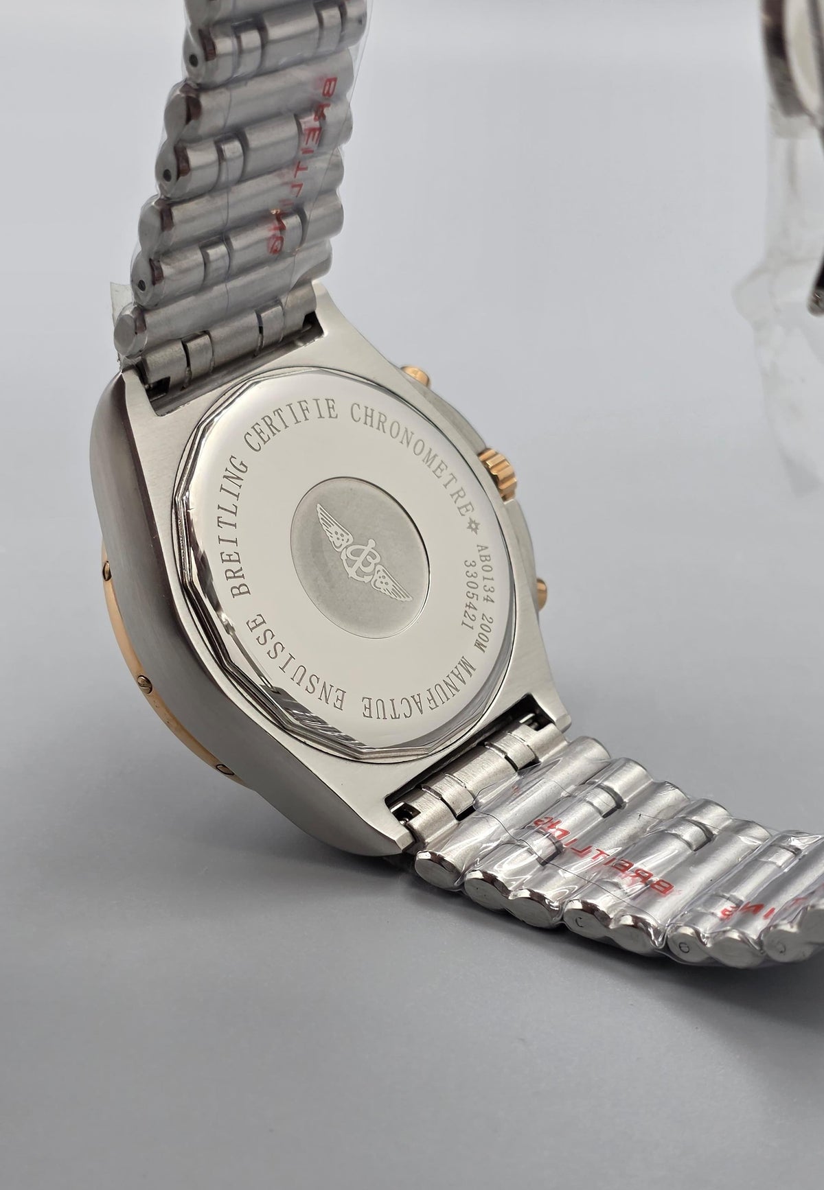 Premium Two-Tone Black Dial Chronomat Luxury Watch