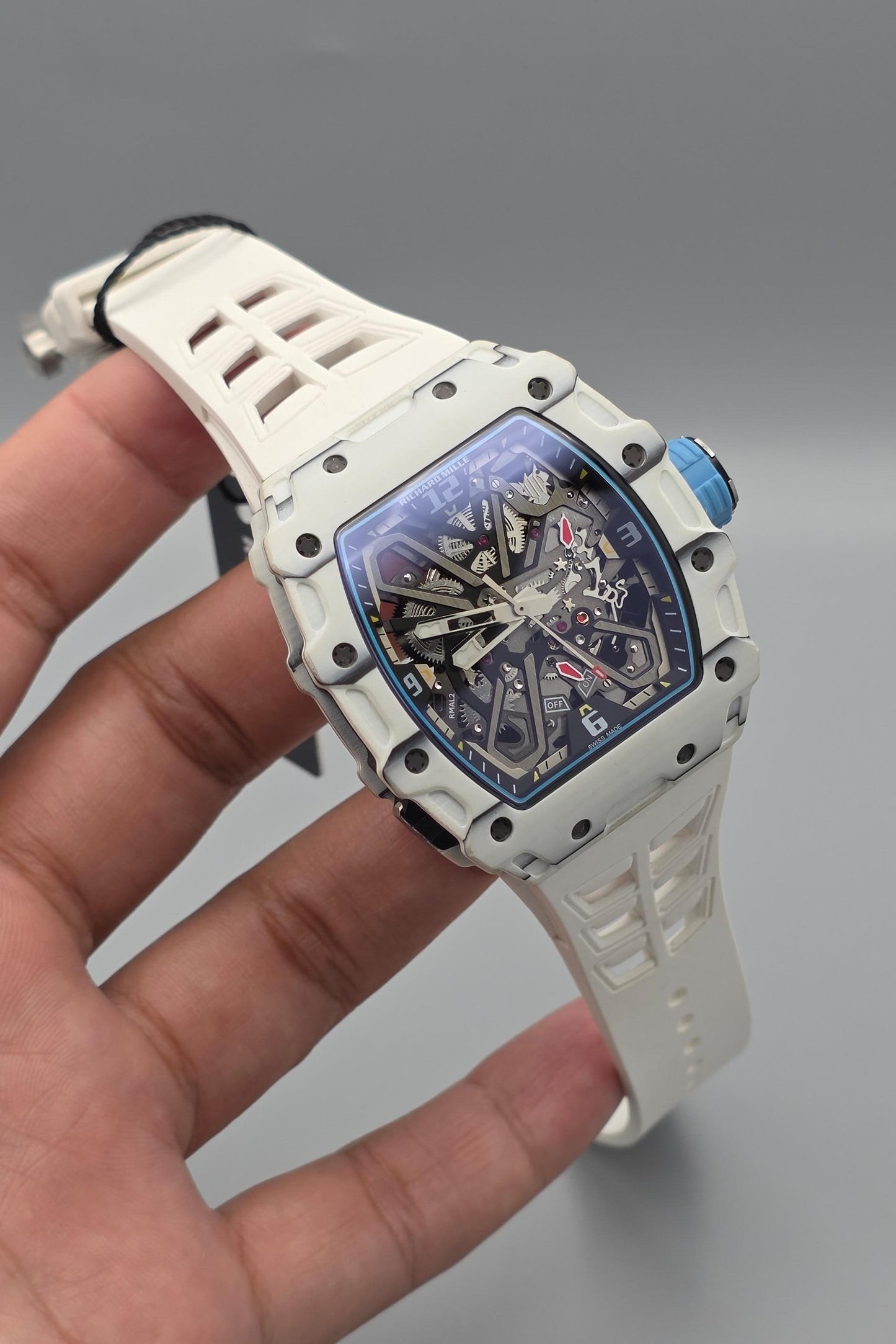 Luxury Skeleton Sport Watch – White Lightweight Edition