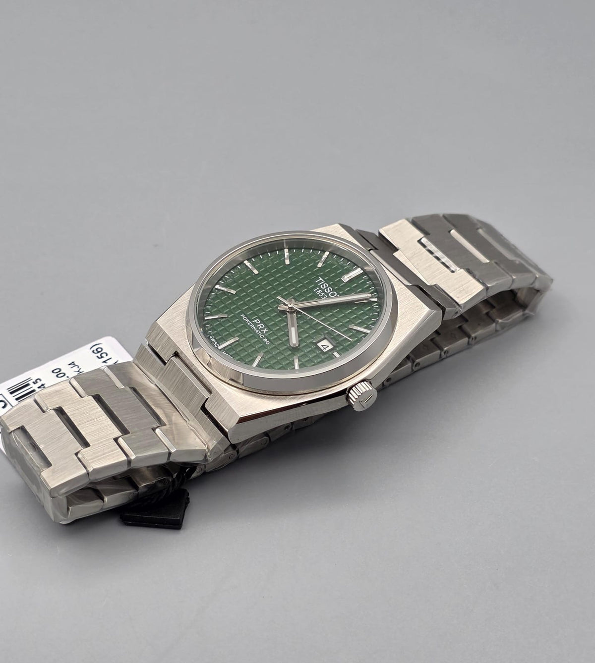 Premium Stainless Steel Green Waffle Dial Automatic Luxury Watch