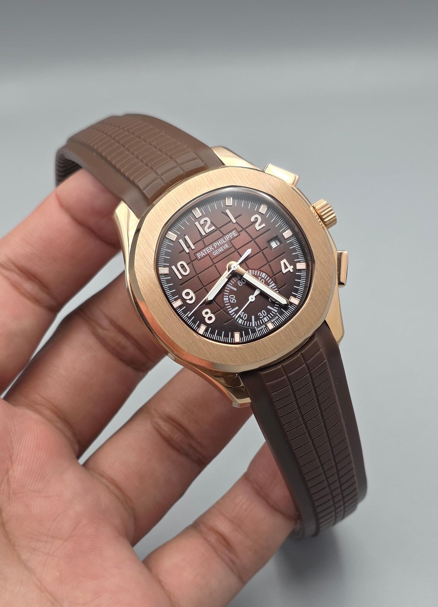 Luxury Chocolate Brown & Rose Gold Automatic – Sport Elegance Edition