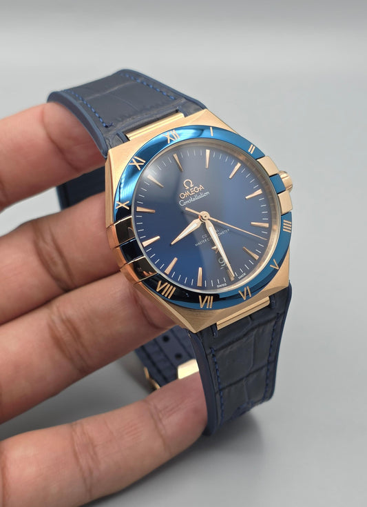 Luxury Rose Gold With Blue Dial Automatic