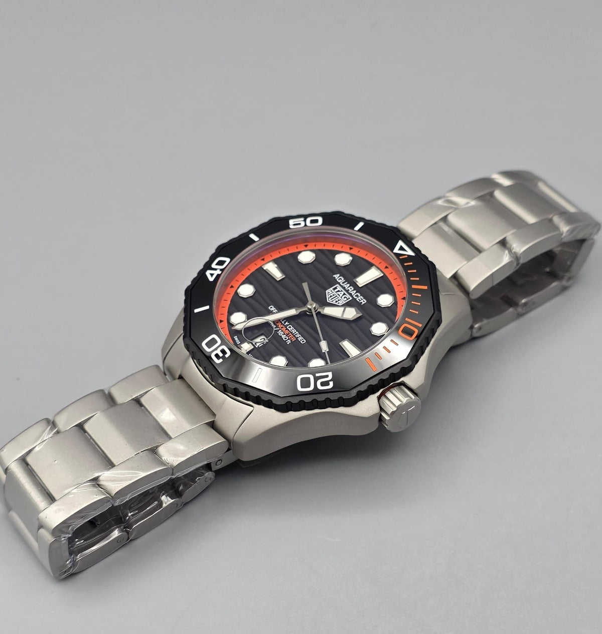 Premium Black & Orange Automatic Diver-Style Luxury Watch