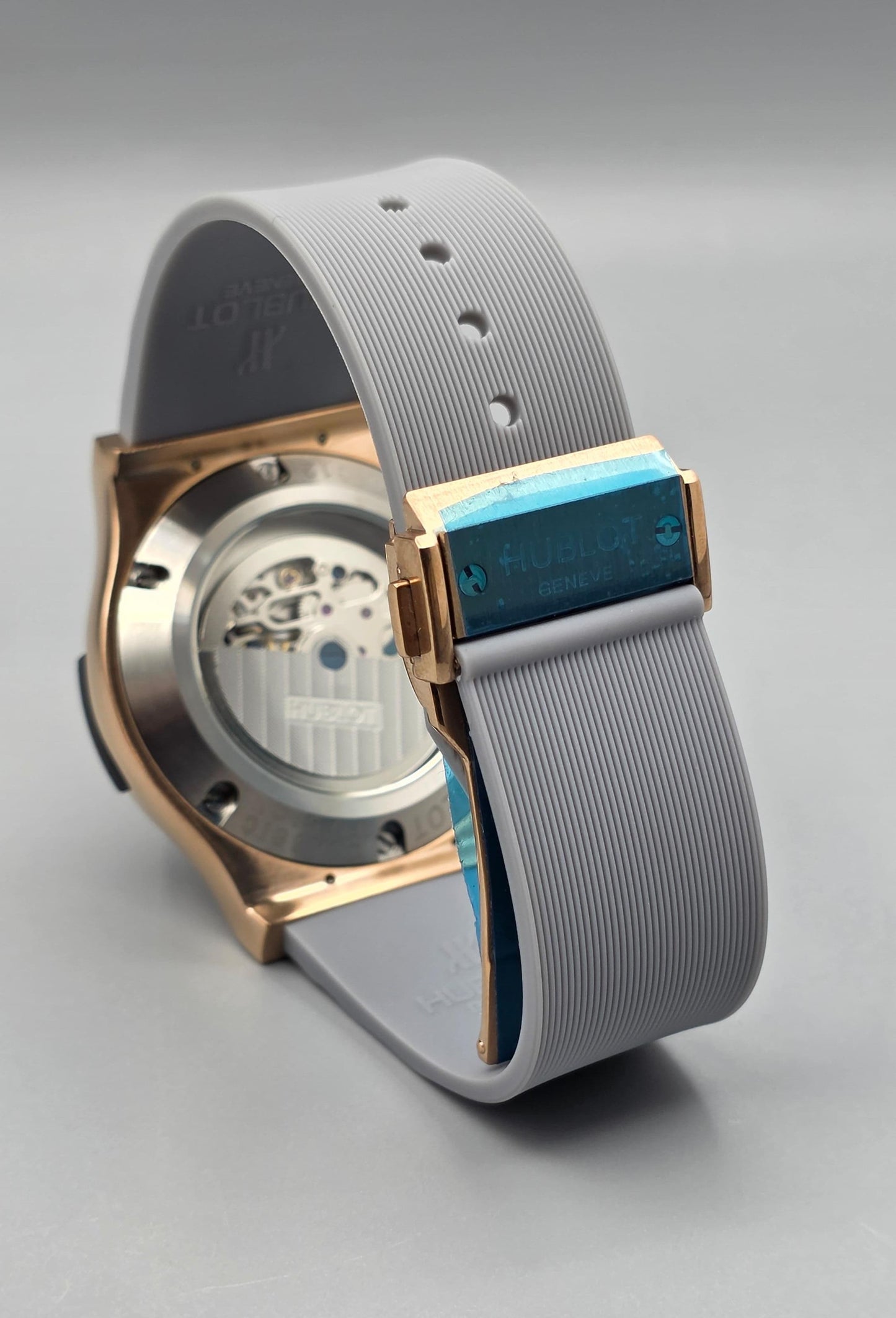 Luxury Skeleton Watch – Rose Gold Gray Edition