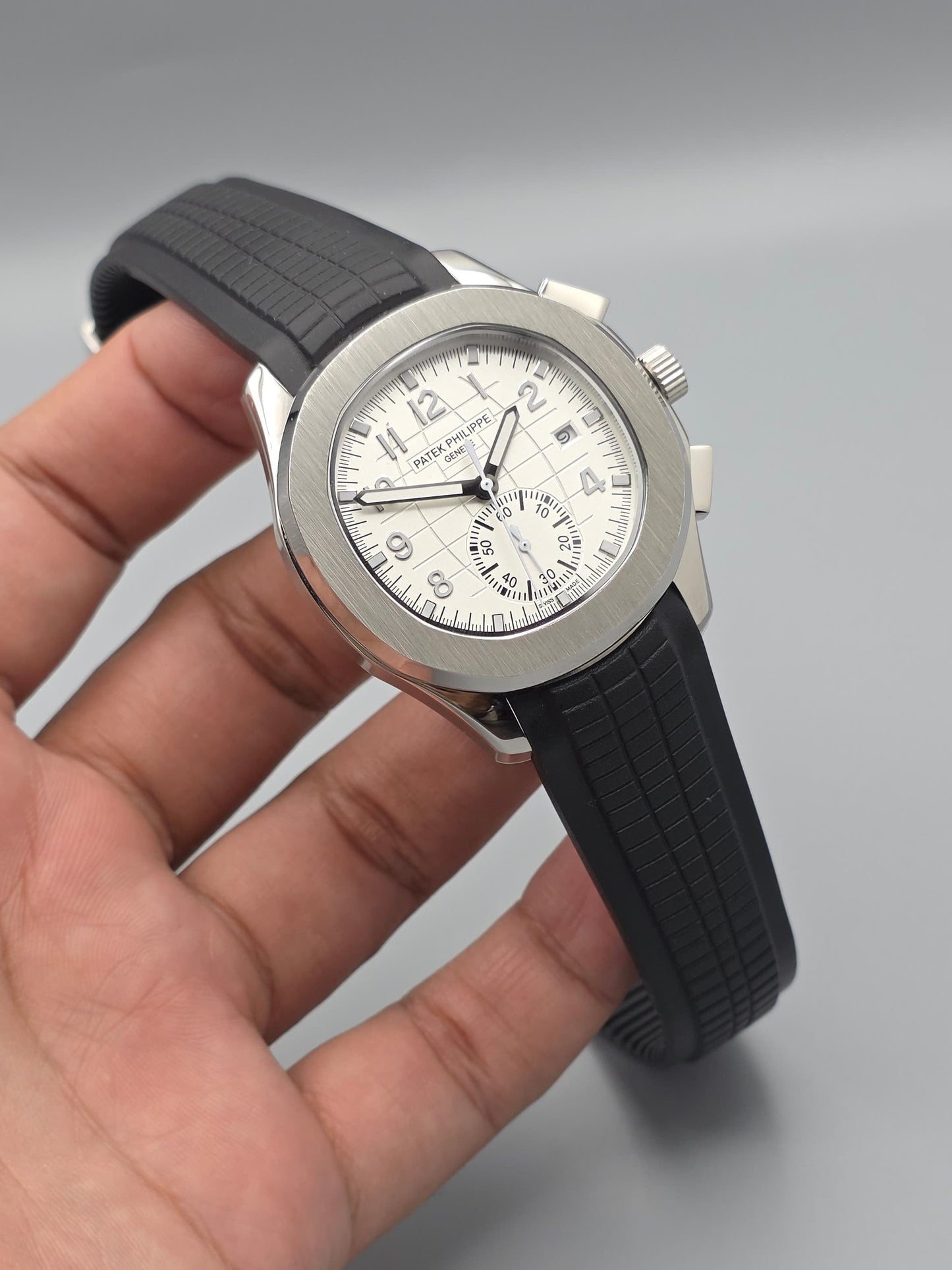 Luxury White & Steel Automatic – Sport Elegance Edition