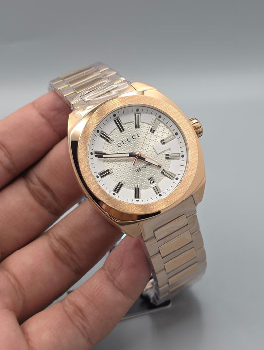 Luxury Full Rose Gold Texture White Dial Edition