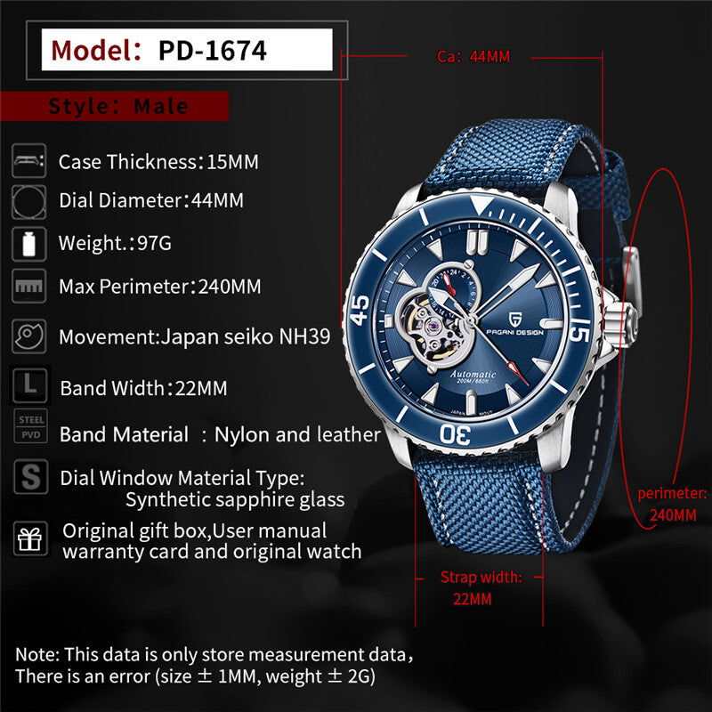 Pagani Design PD-1674 Silver-Blue