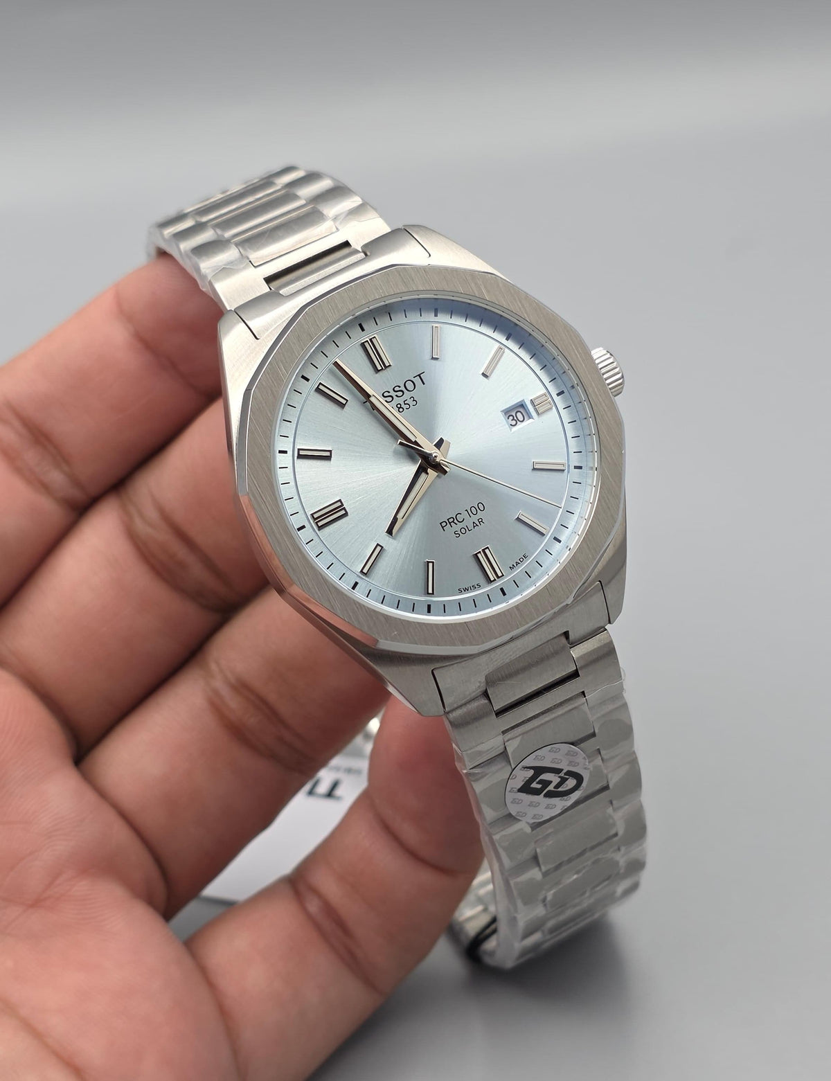 Premium Stainless Steel Ice Blue Octagonal Automatic Luxury Watch