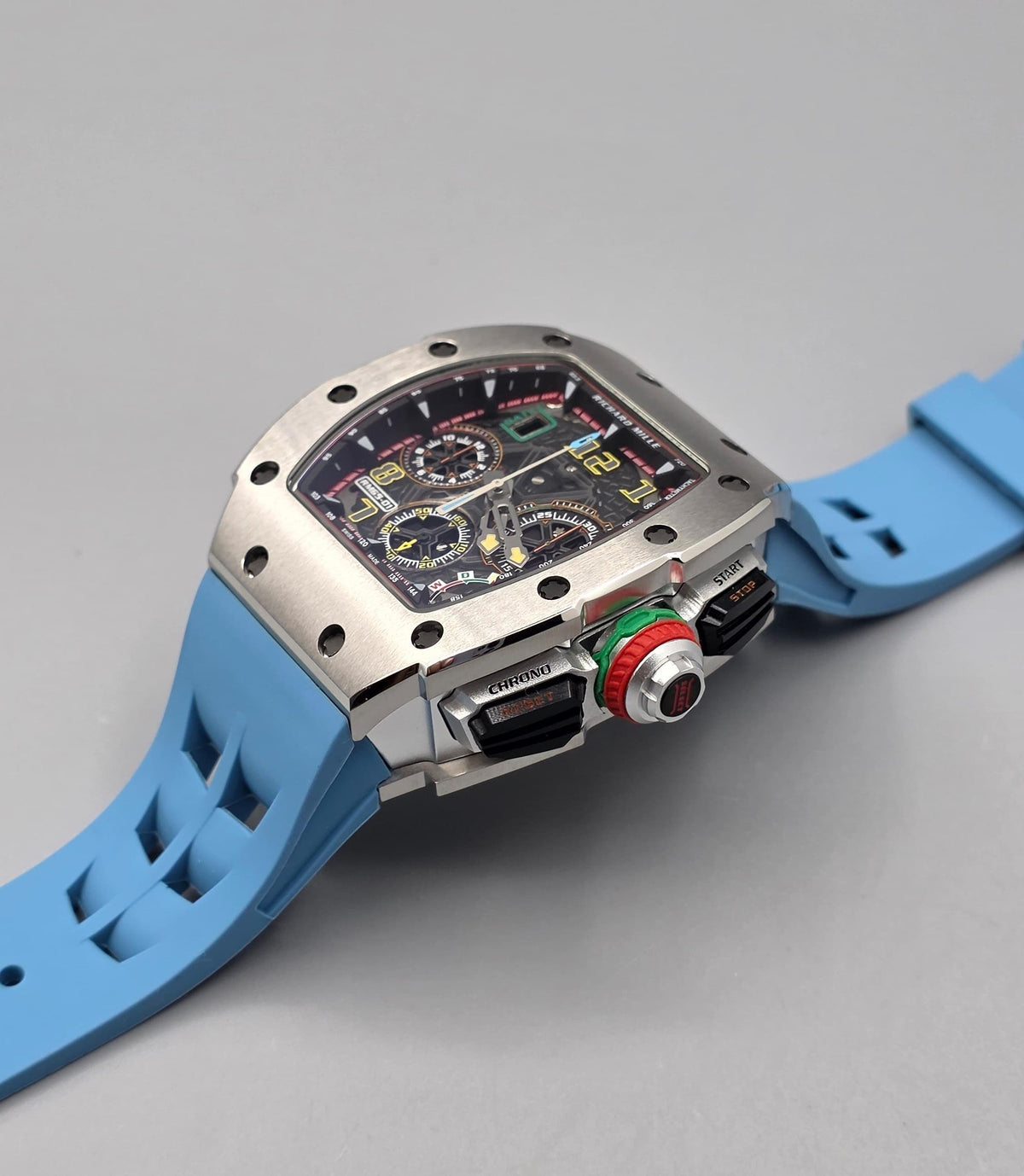 Premium Skeleton Dial Chronograph Tonneau Luxury Watch