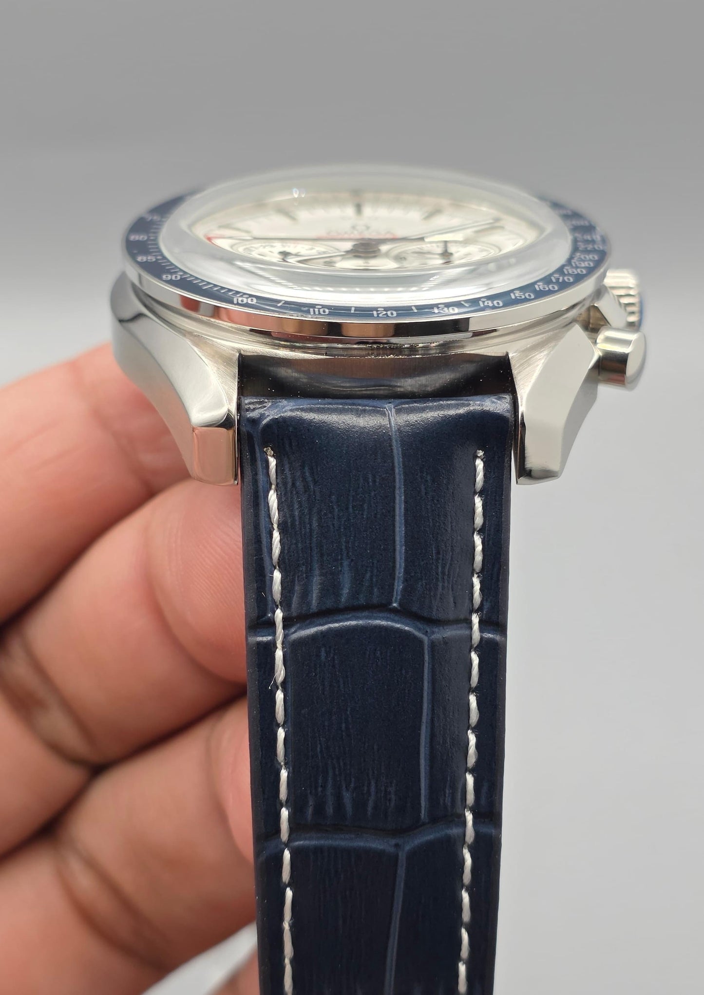 Luxury White Moonphase Automatic – Leather Strap Edition