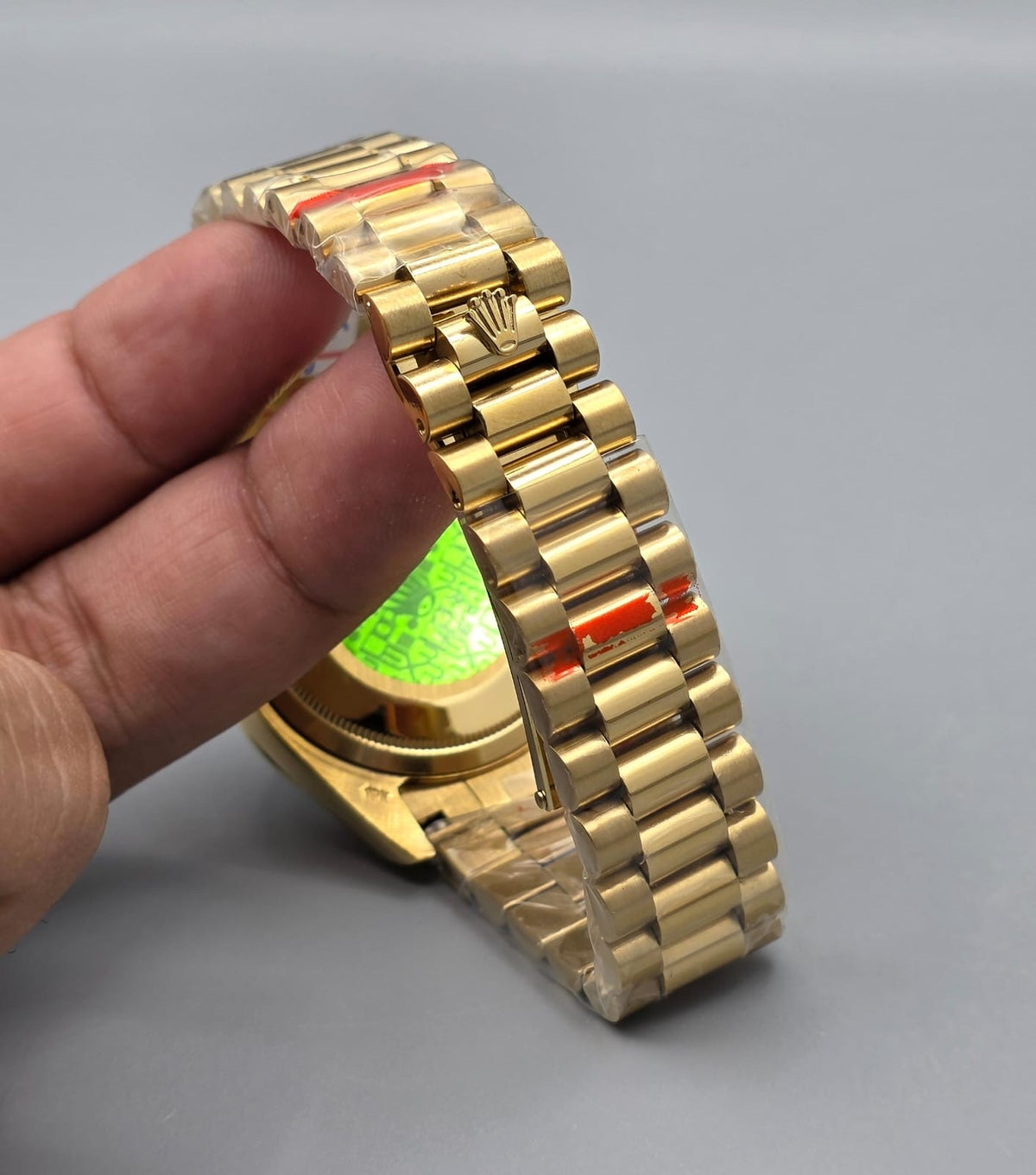Premium Gold Diamond-Style Day-Date Luxury Watch