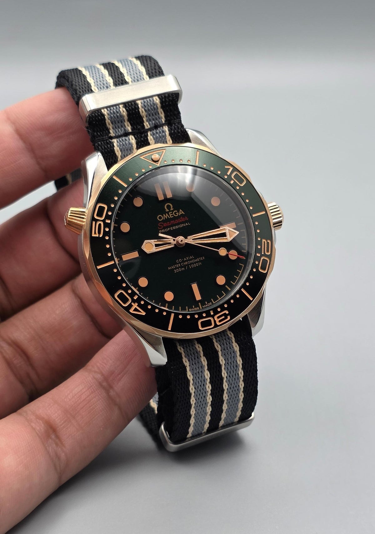 Premium Two-Tone Rose Gold Olive Green Dial Luxury Automatic Watch