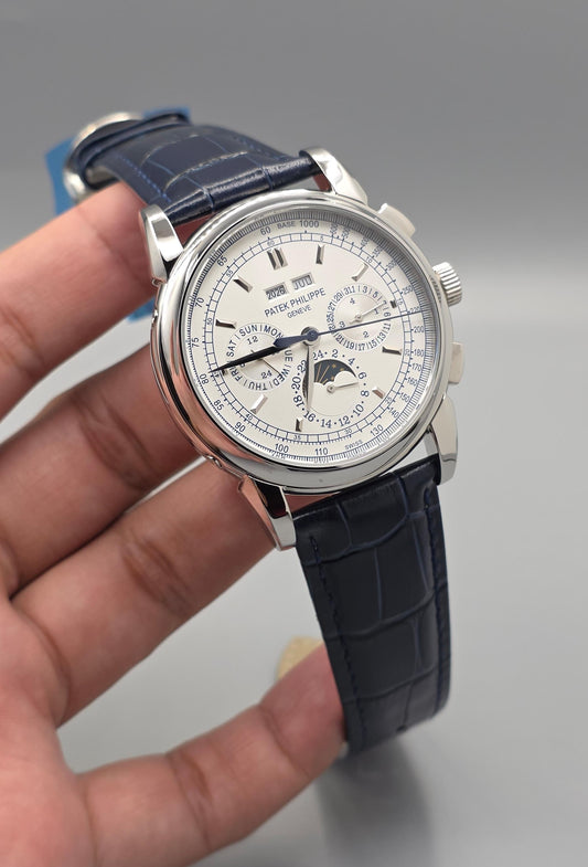 Premium Silver Dial Multi-Function Automatic Watch