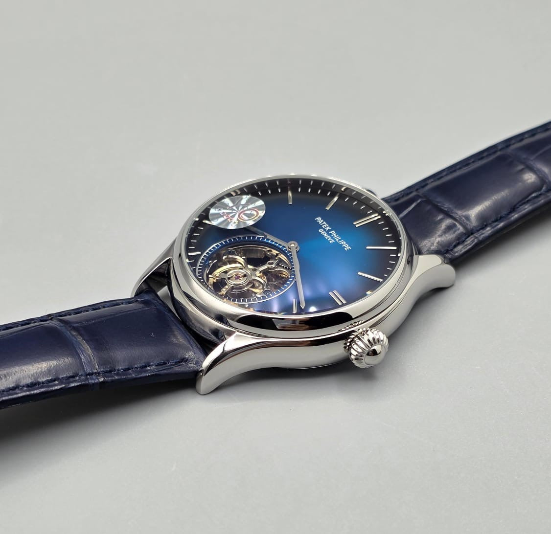 Premium Blue Dial Open-Heart Automatic Watch