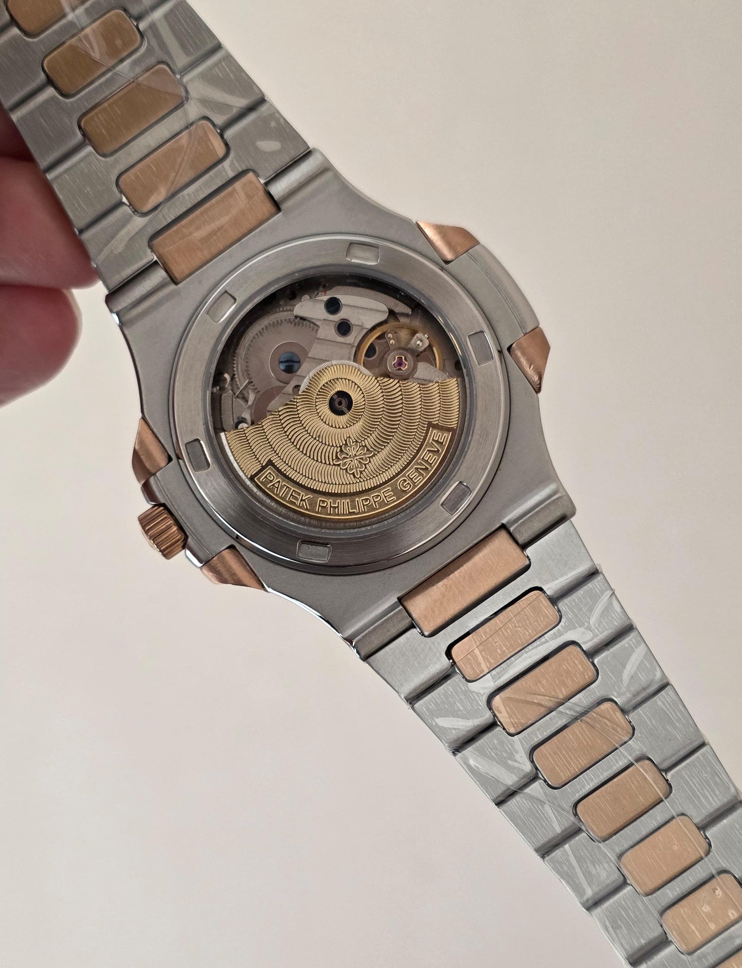 Luxury Automatic Two Tone Watch – Day, Date, Month & Moonphase