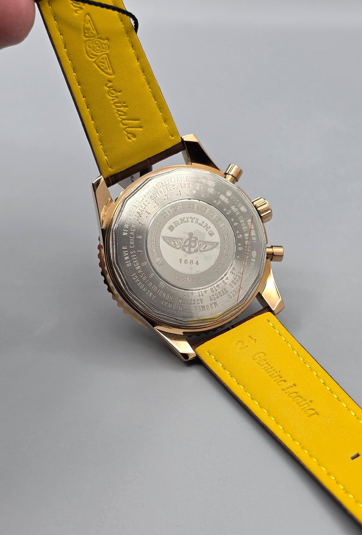 Premium Rose Gold Brown Dial Chronograph Watch – Brown Leather Strap