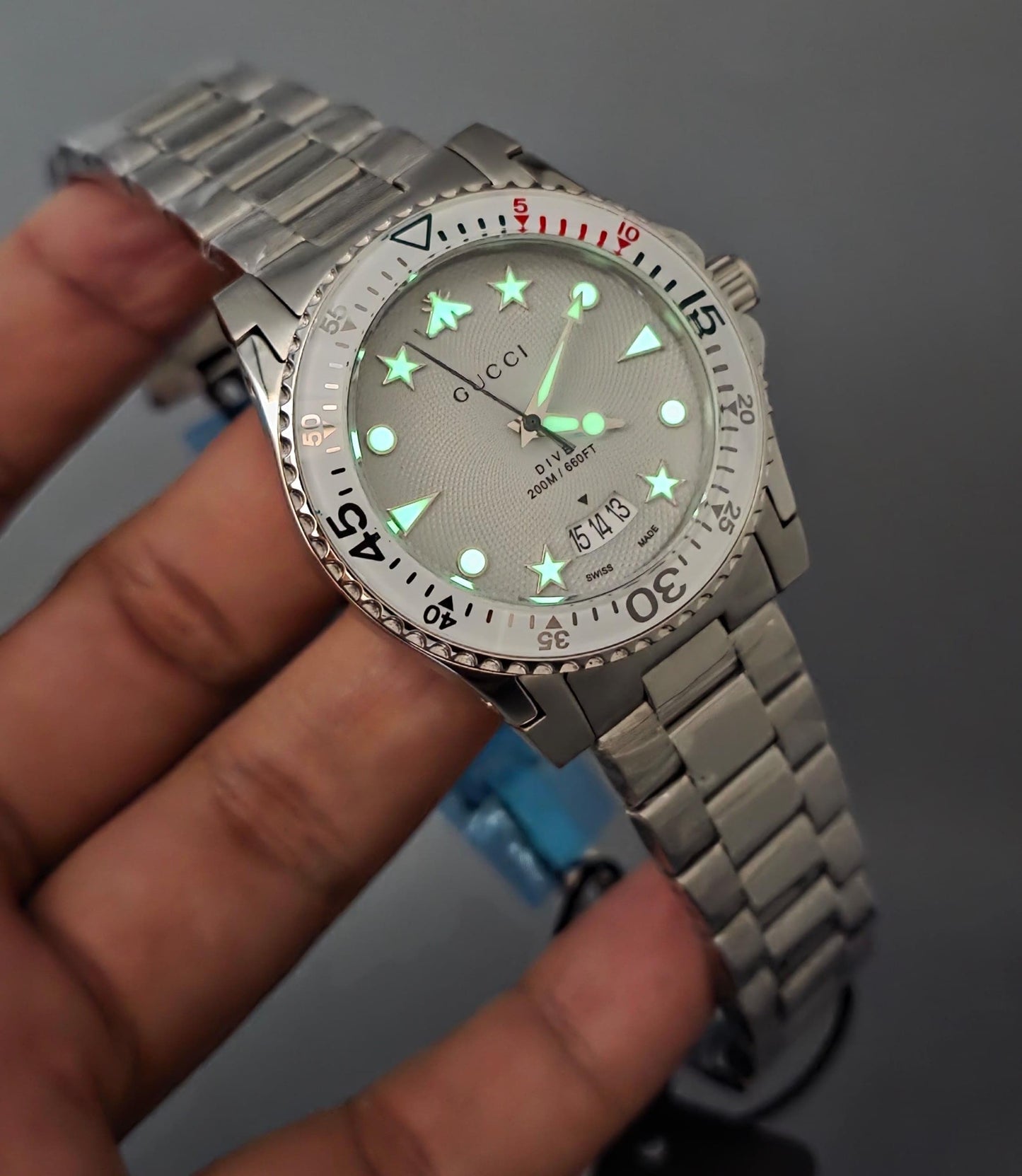 High Quality Luxury Branded Watch-Silver Chain
