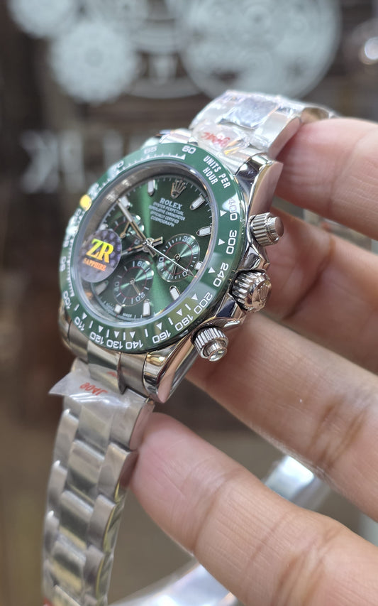 Luxury Automatic Stainless Steel Watch – Green Dial