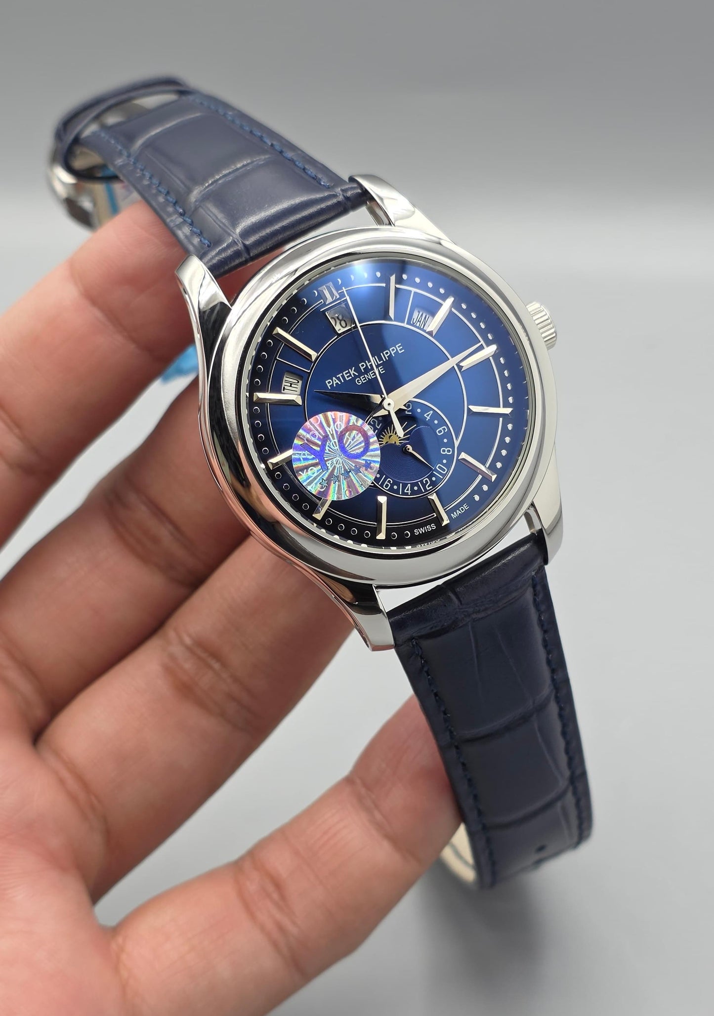 Luxury Multi-Function Automatic Watch – Blue Gradient Edition