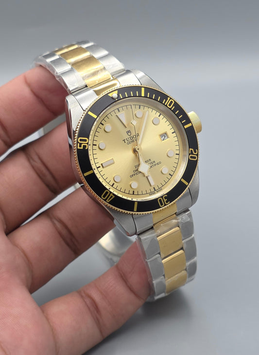 Premium Champagne Dial Two-Tone Automatic Watch