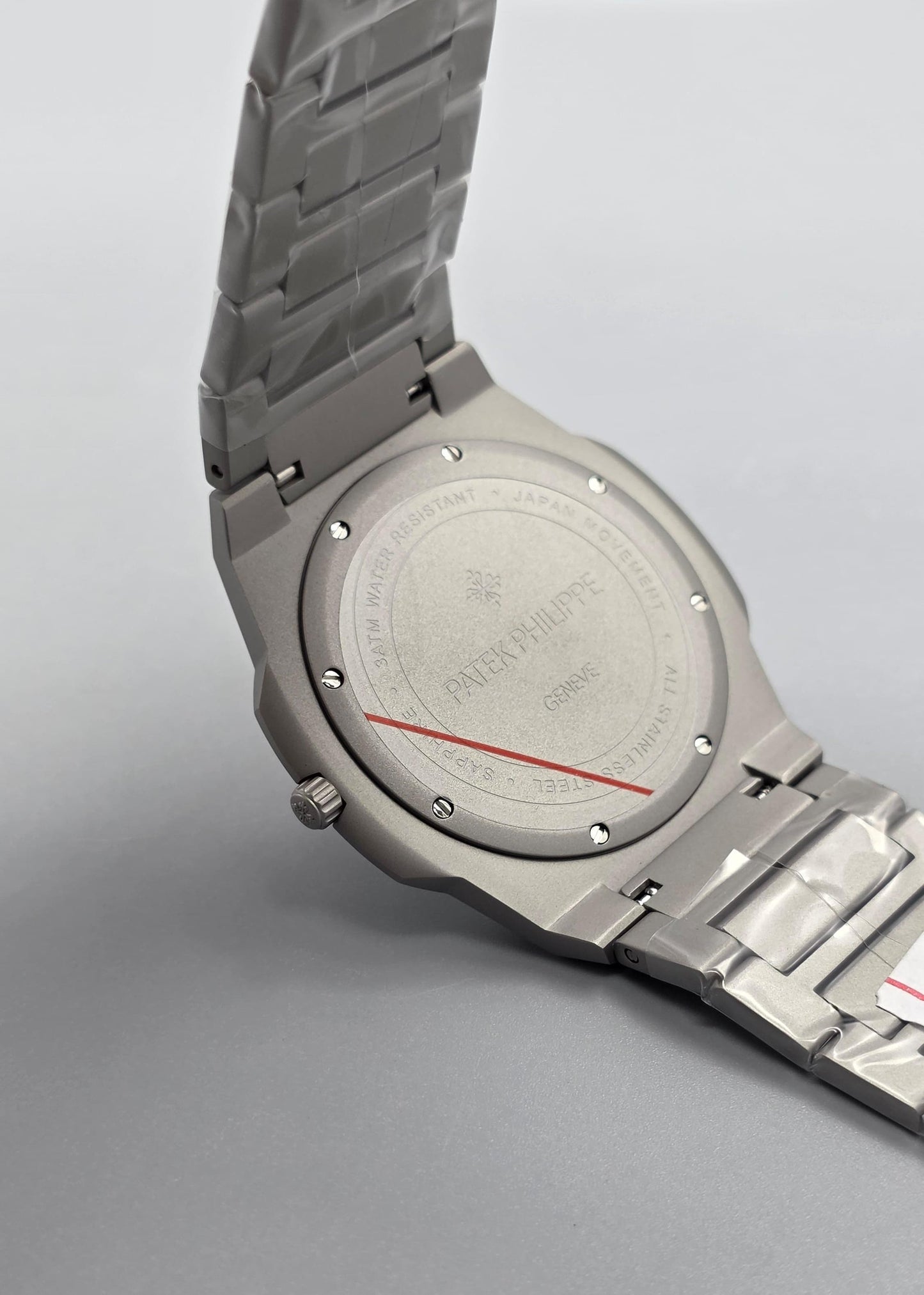 Elegant Grey Dial Diamond-Style Stainless Steel Watch