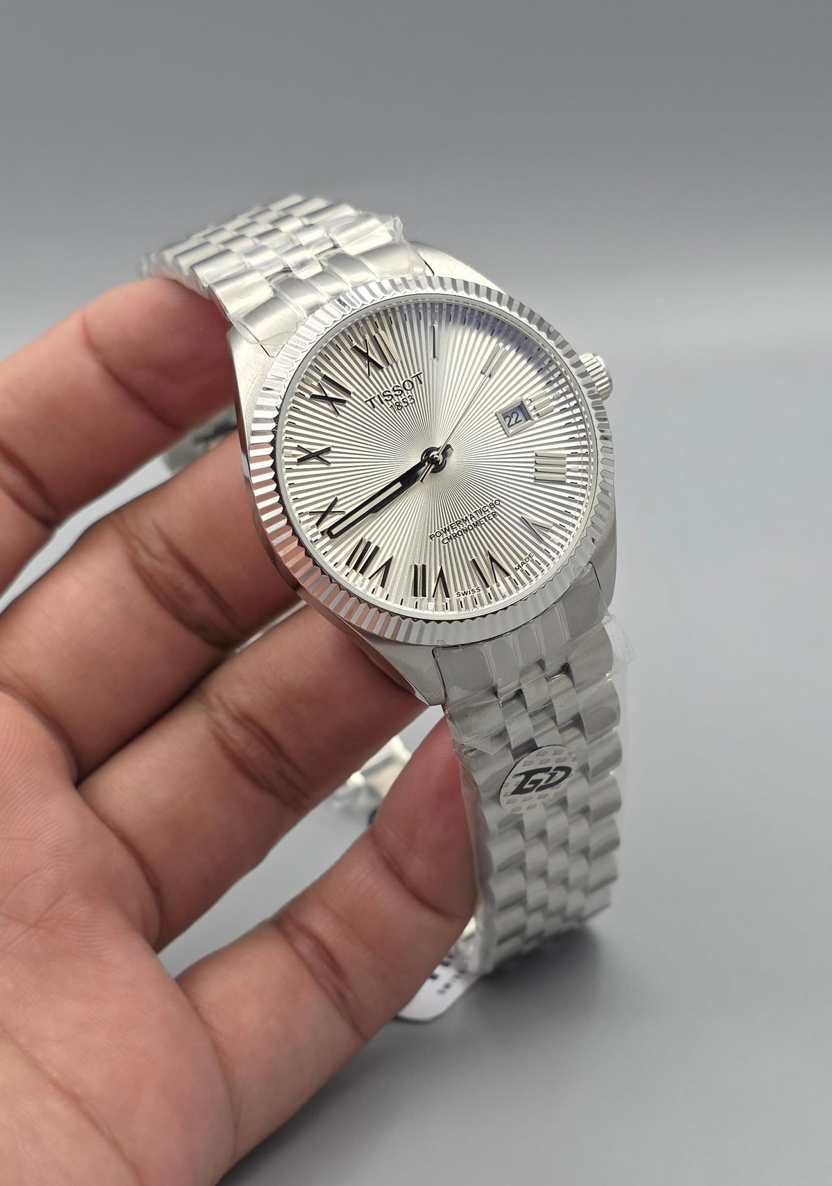 Premium Stainless Steel Silver Dial Fluted Automatic Luxury Watch