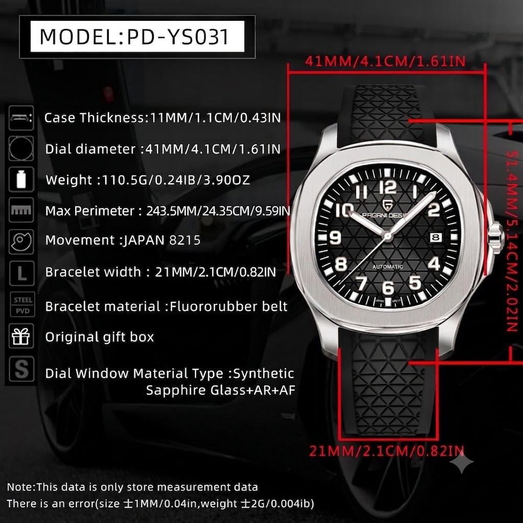 Pagani Design PD-YS031 Silver-Black