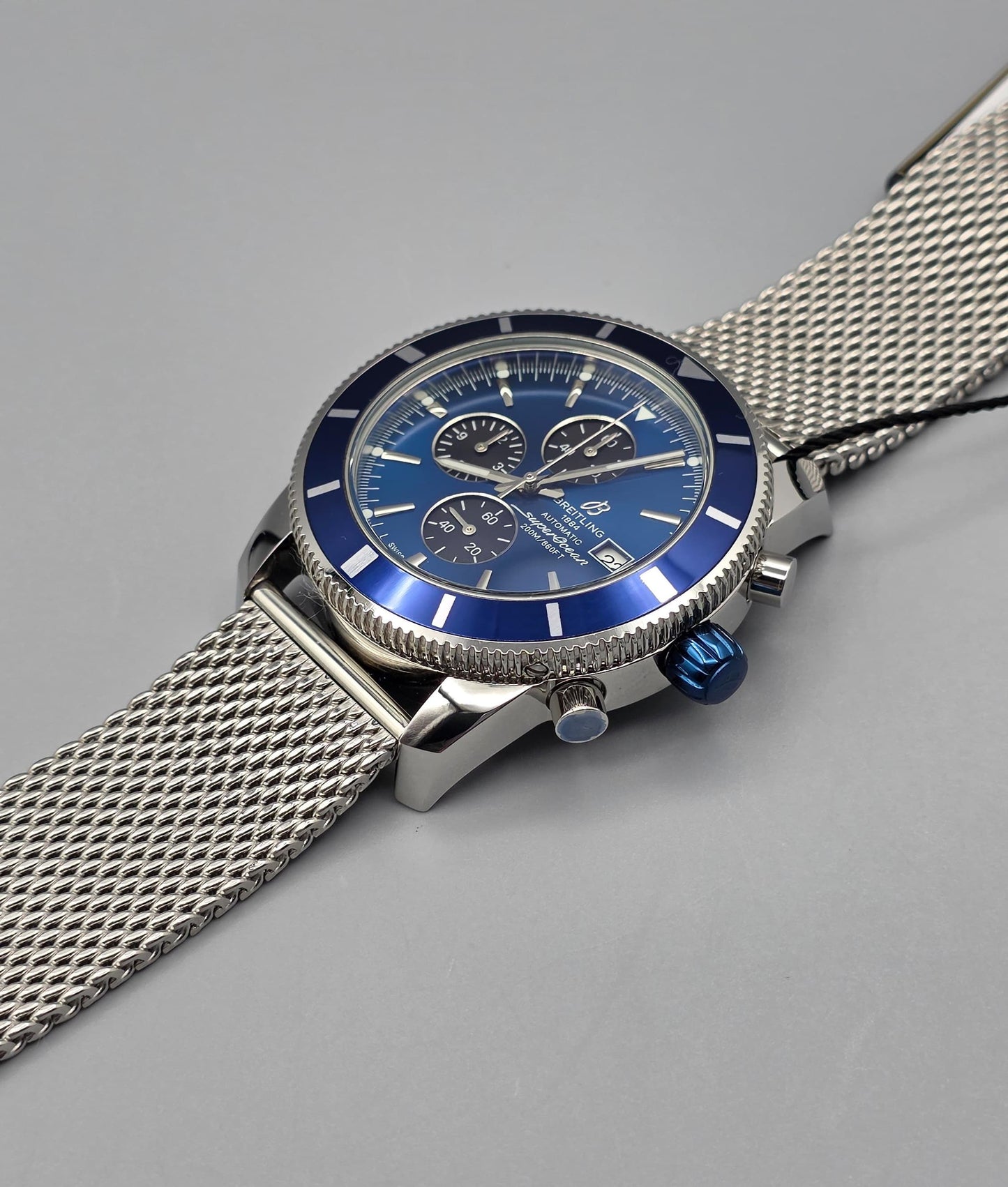 Premium Chronograph Blue Dial & Mesh Bracelet