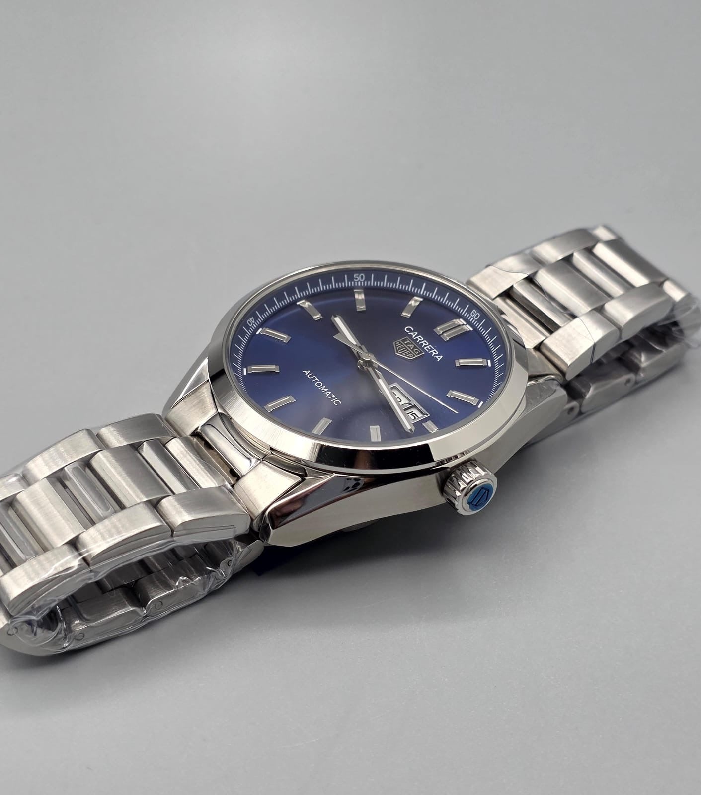 Blue Dial Automatic Stainless Steel Watch